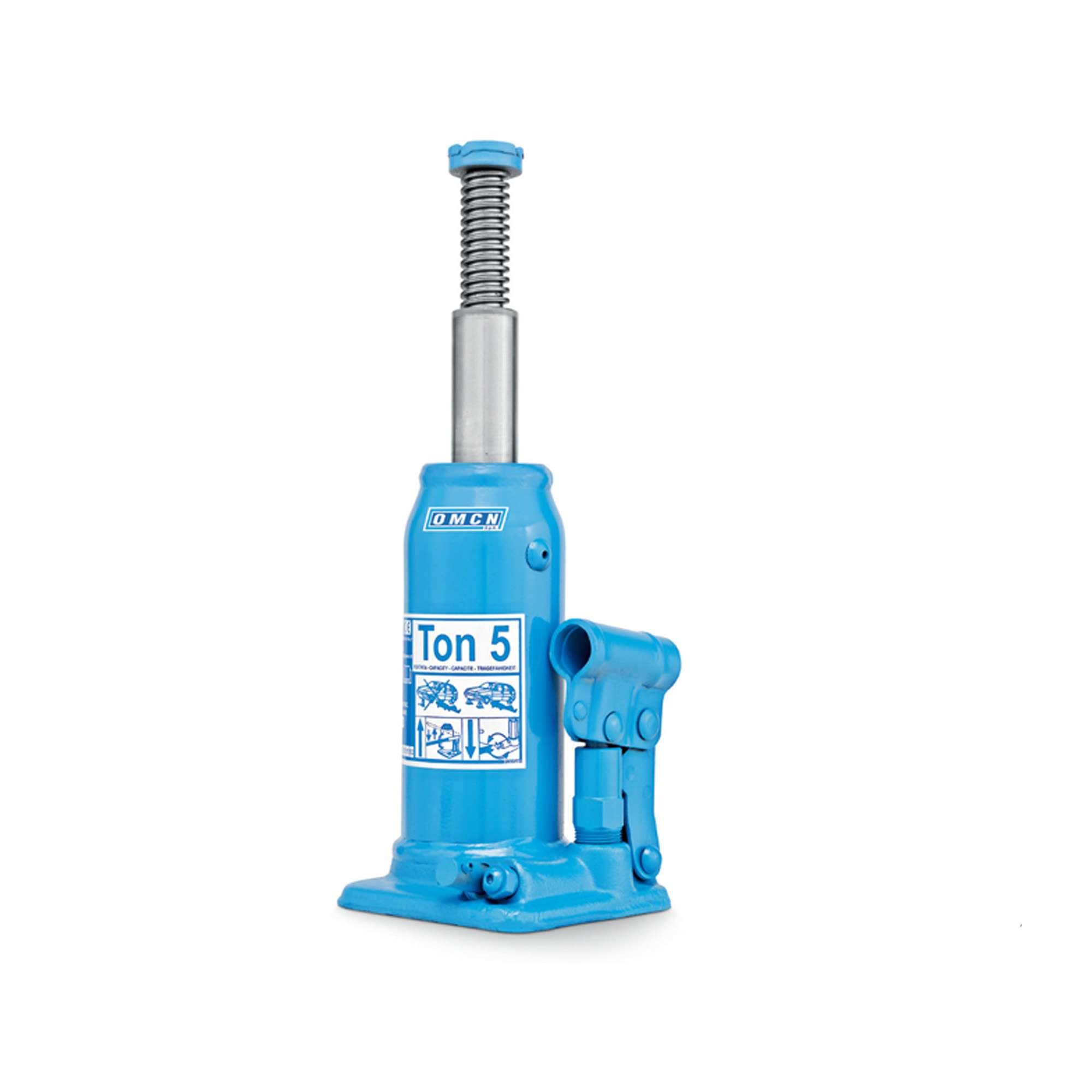 Sollevatore idraulico a bottiglia, alzata 485mm portata 5000 kg - OMCN 126