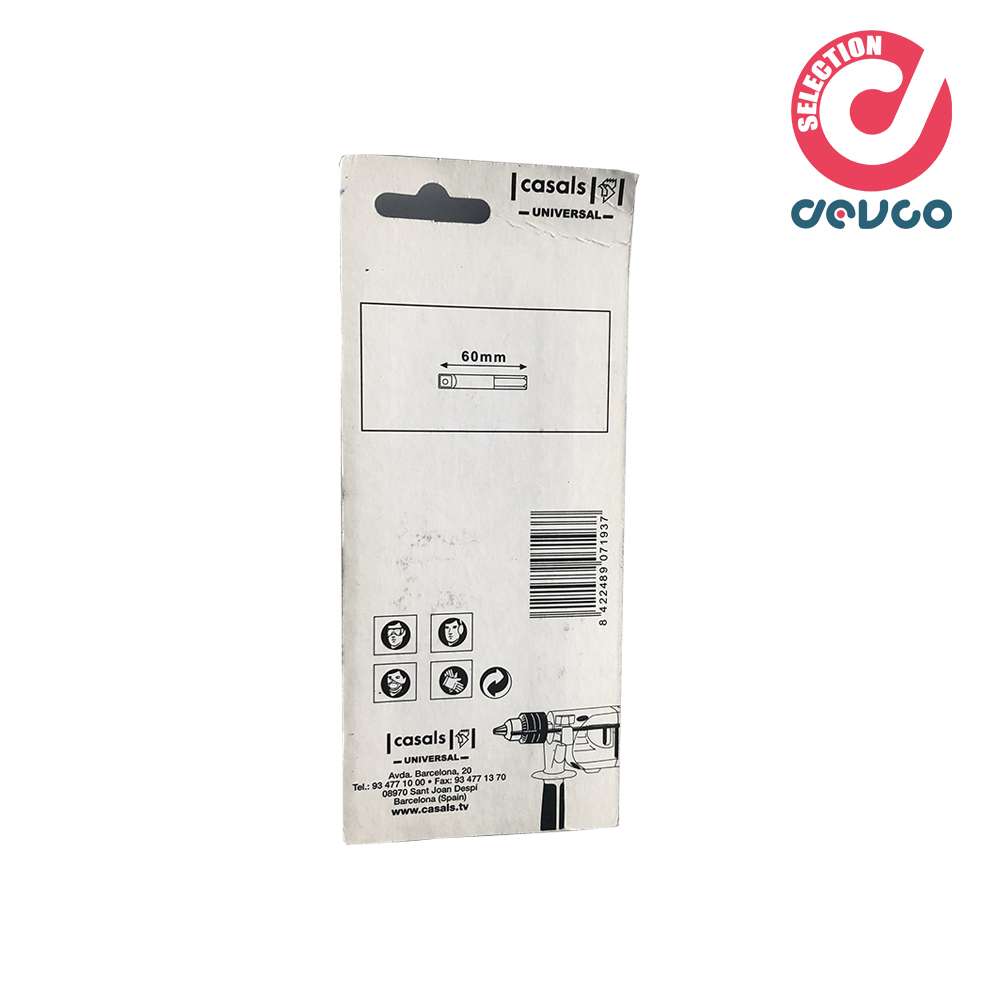 Porta bussole 1/4 maschio attacco esagonale mandrino 60 mm Casals - E4120