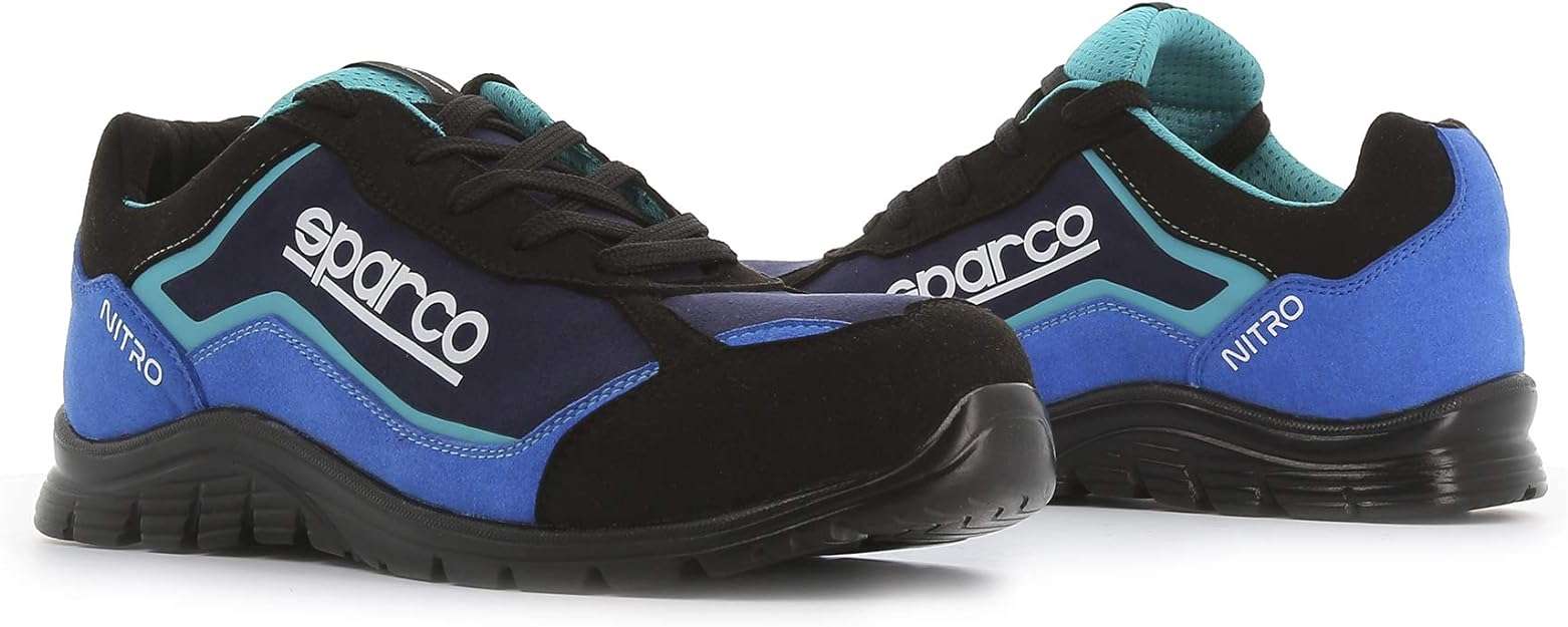 Sparco Scarpa da lavoro Antinfortunistica Unisex Azzurro Nero Nitro-S3 SRC 07522