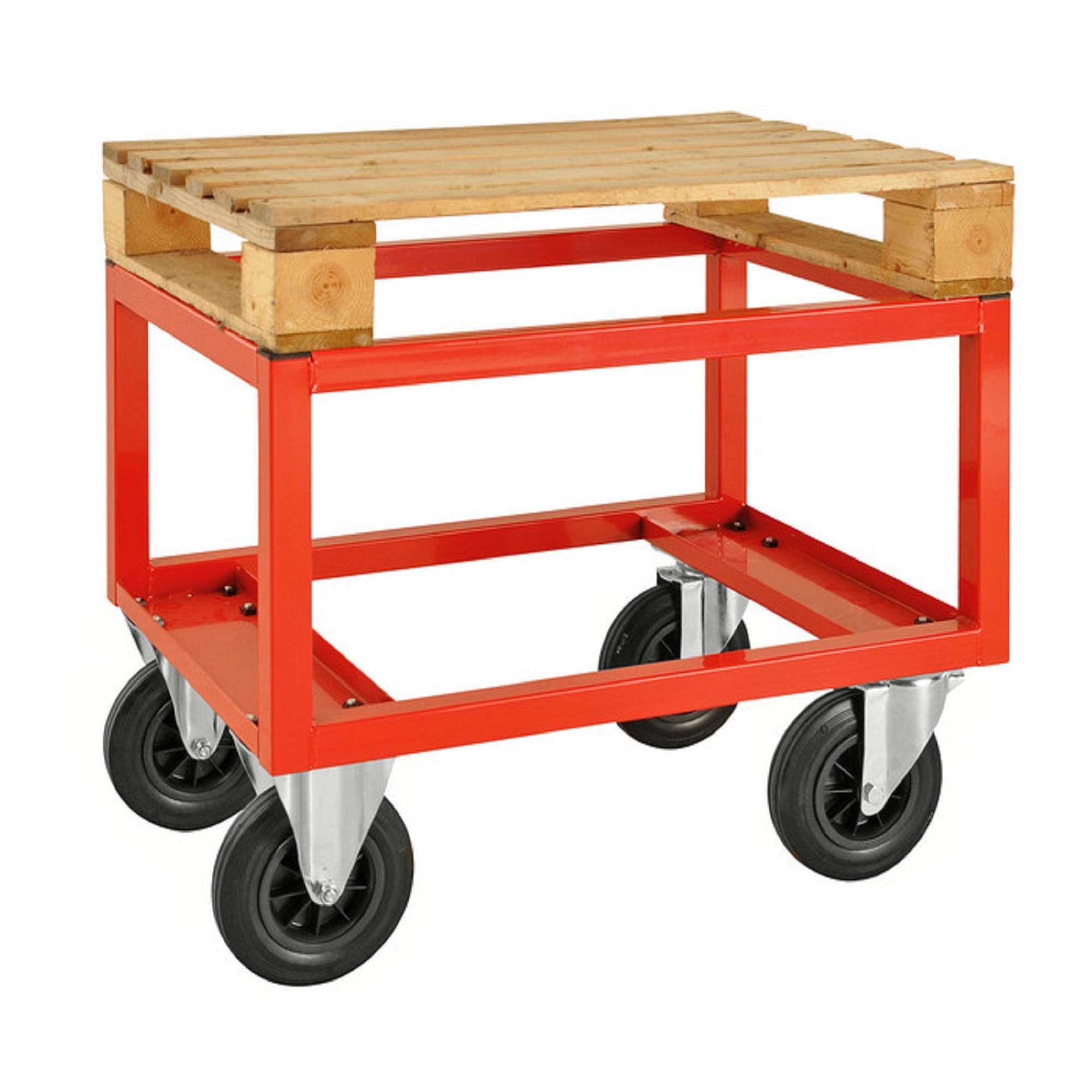 Carrello porta pallet, Rosso LxPxH (mm) 800 x 600 x 650 - Kongamek KM221-H