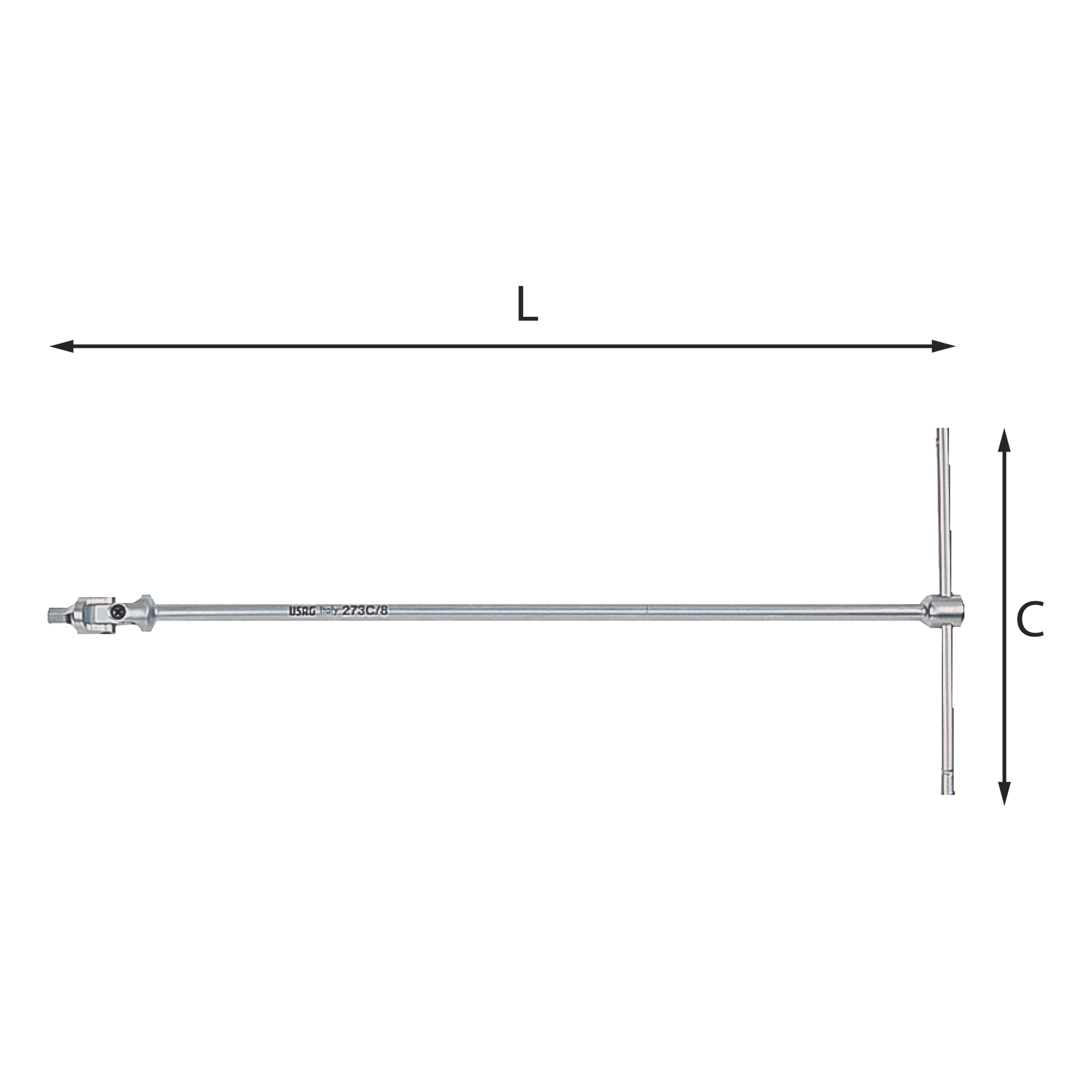 Chiavi a T snodate con maschio esagonale - 273 C Usag