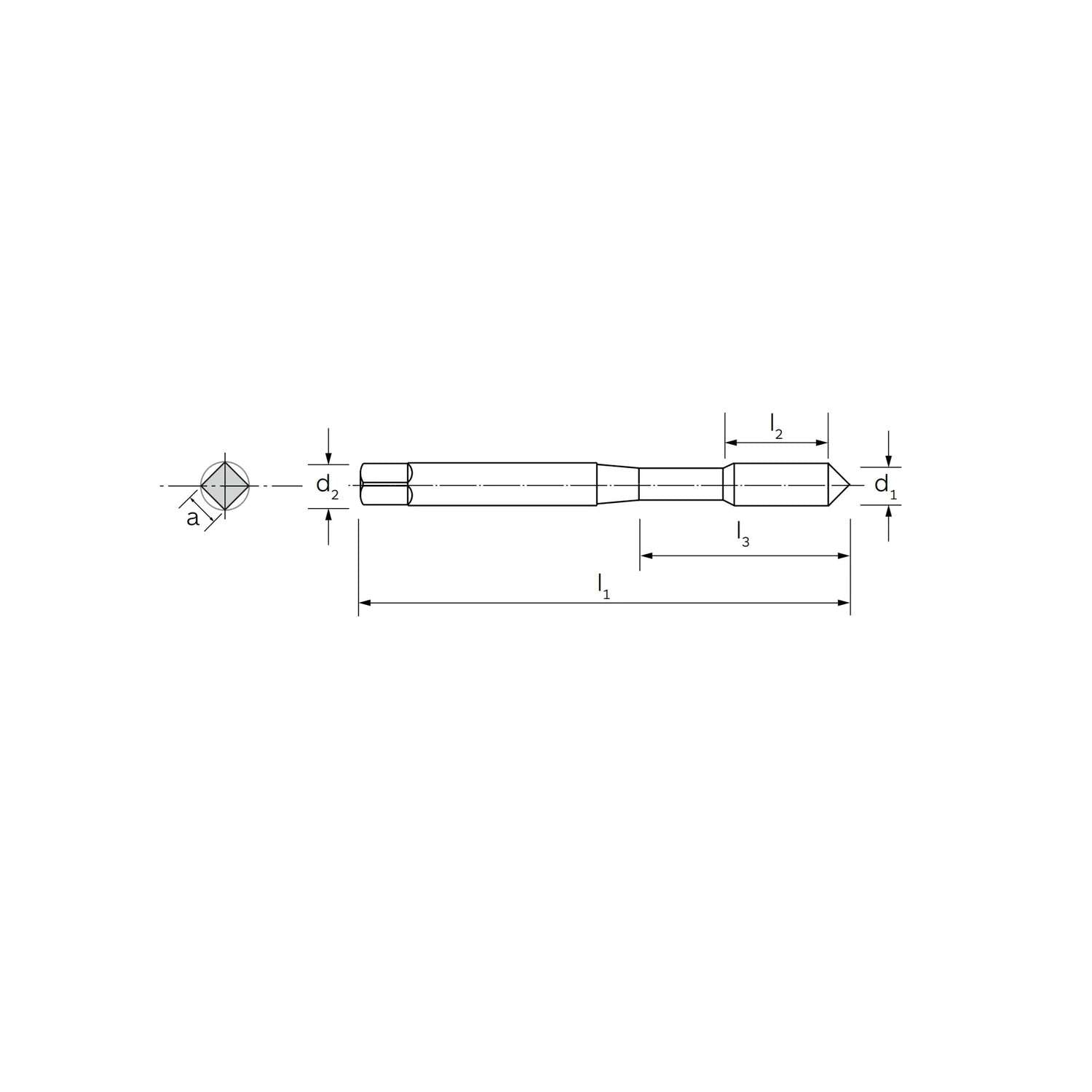 Maschio a macchina specfico per acciaio INOX VA DIN 371 - ILIX