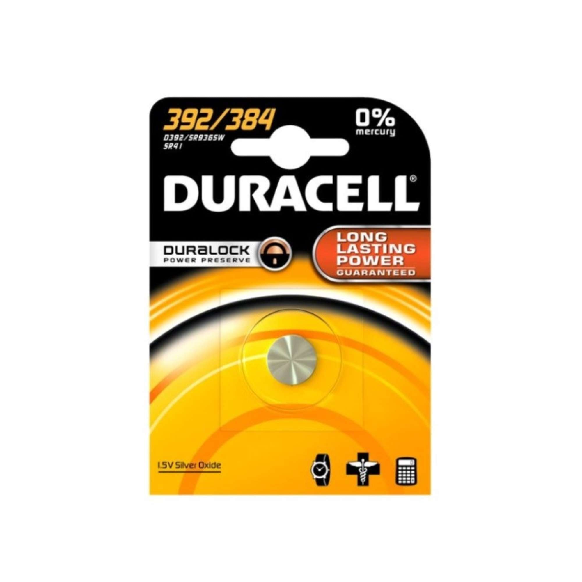 Pila a pastiglia SR41 1,5V - DURACELL 392/384 DU87