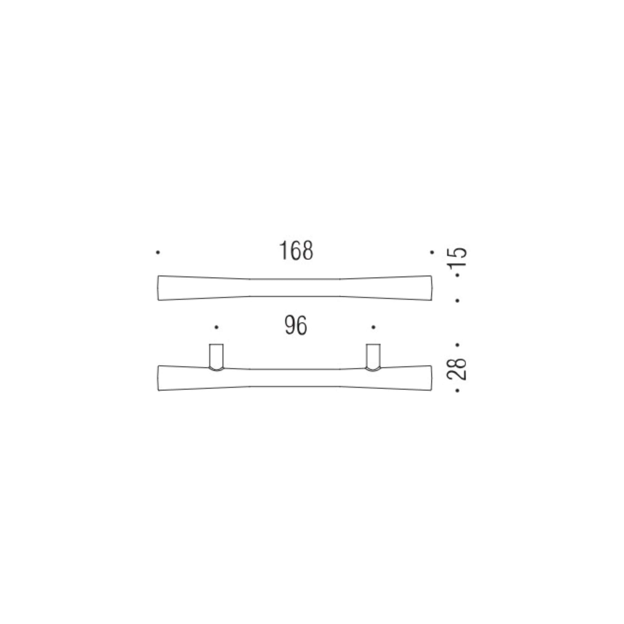 Maniglia f104/d int.96 cm cromosat - Colombo design F104/D-CM