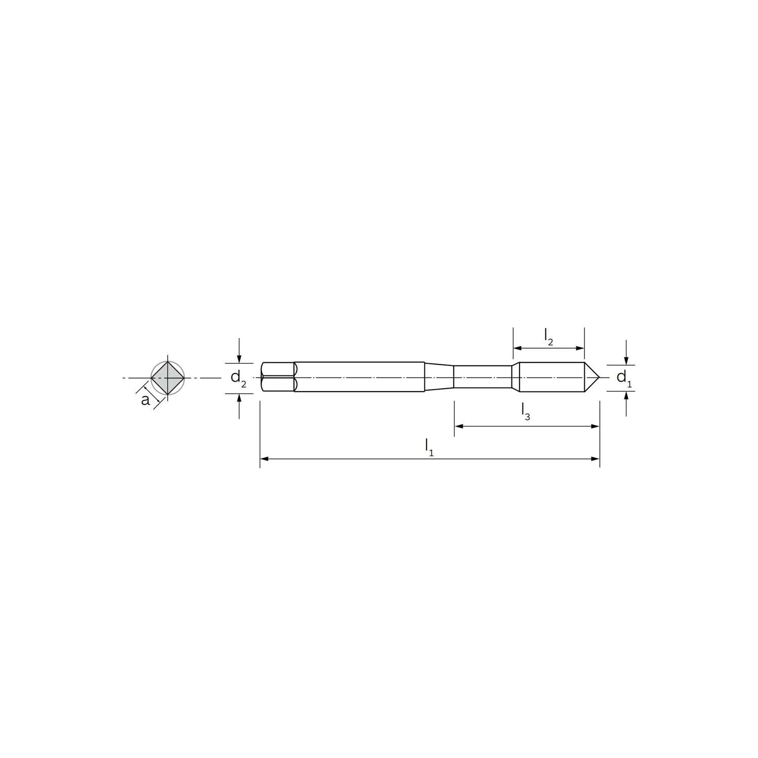 Maschio a macchina 40 HD specifico per ghisa / acciai / alsi DIN 371 - ILIX