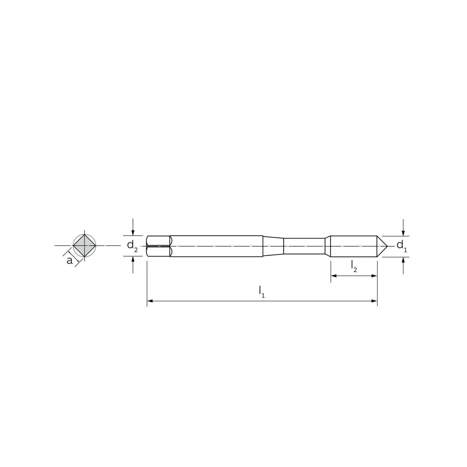 Maschio a macchina tipo N per applicazioni generiche DIN 371 6-32 - ILIX