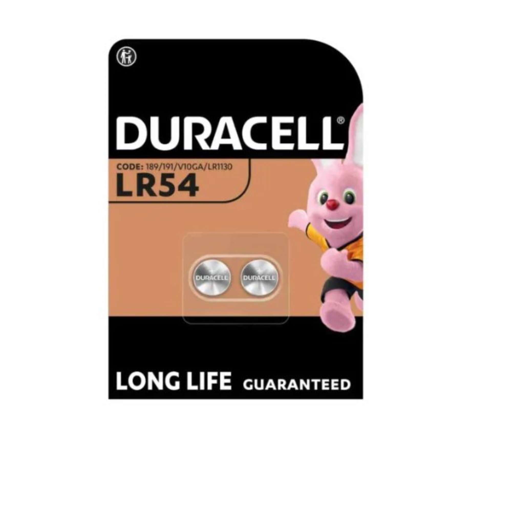 Batterie a bottone Alcalina 1,5V, blister con 2 pile - DURACELL LR54