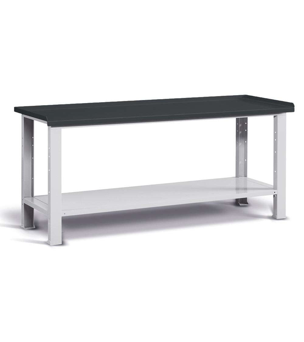 Banco da lavoro per officina 2007 x 705 x 855 H - piano in acciaio - FAMI FBG01S2000F00PD Antracite/Grigio Smontaqto