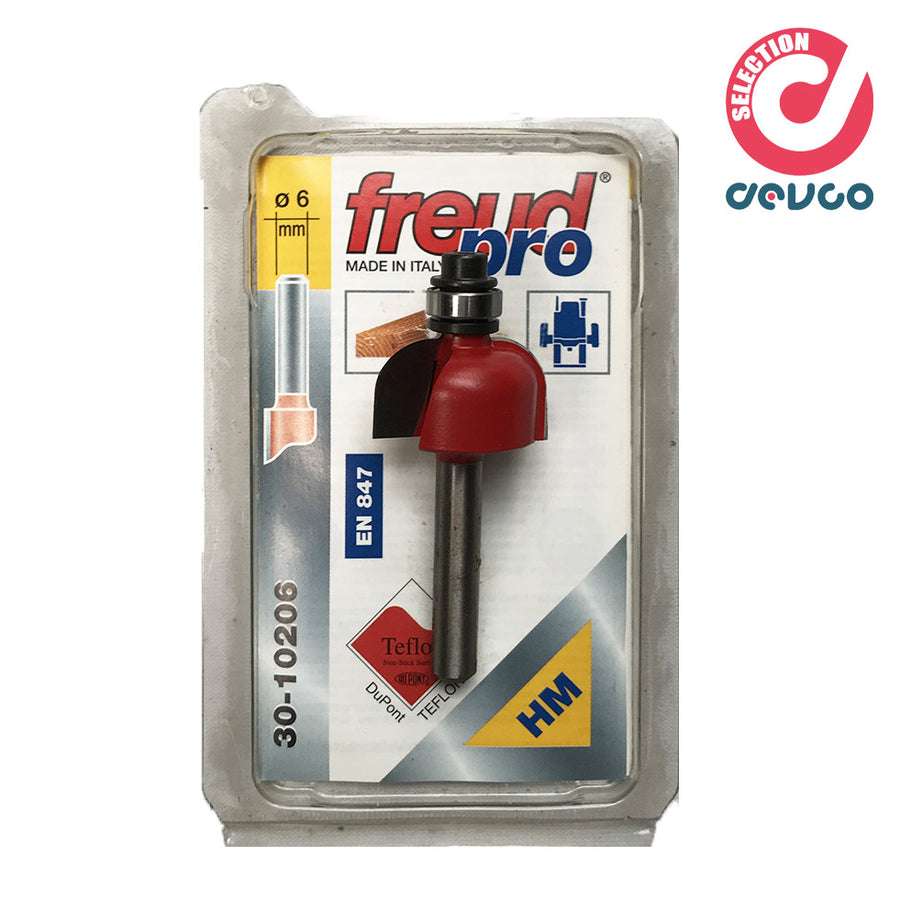 Fresa 2 taglienti per legno diametro 6  Freud - 30-10206