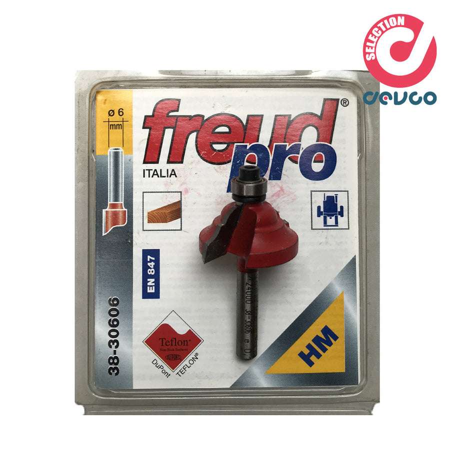 Fresa 2 taglienti per legno diametro 6  Freud - 38-30606