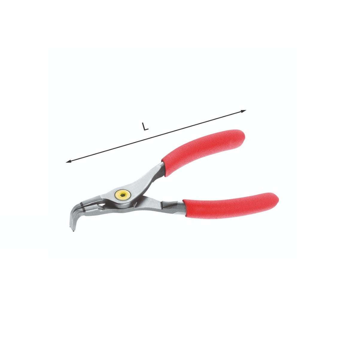 Pinza a becchi piegati 90 per anelli elastici esterni 40mm L100 - Usag 128PN