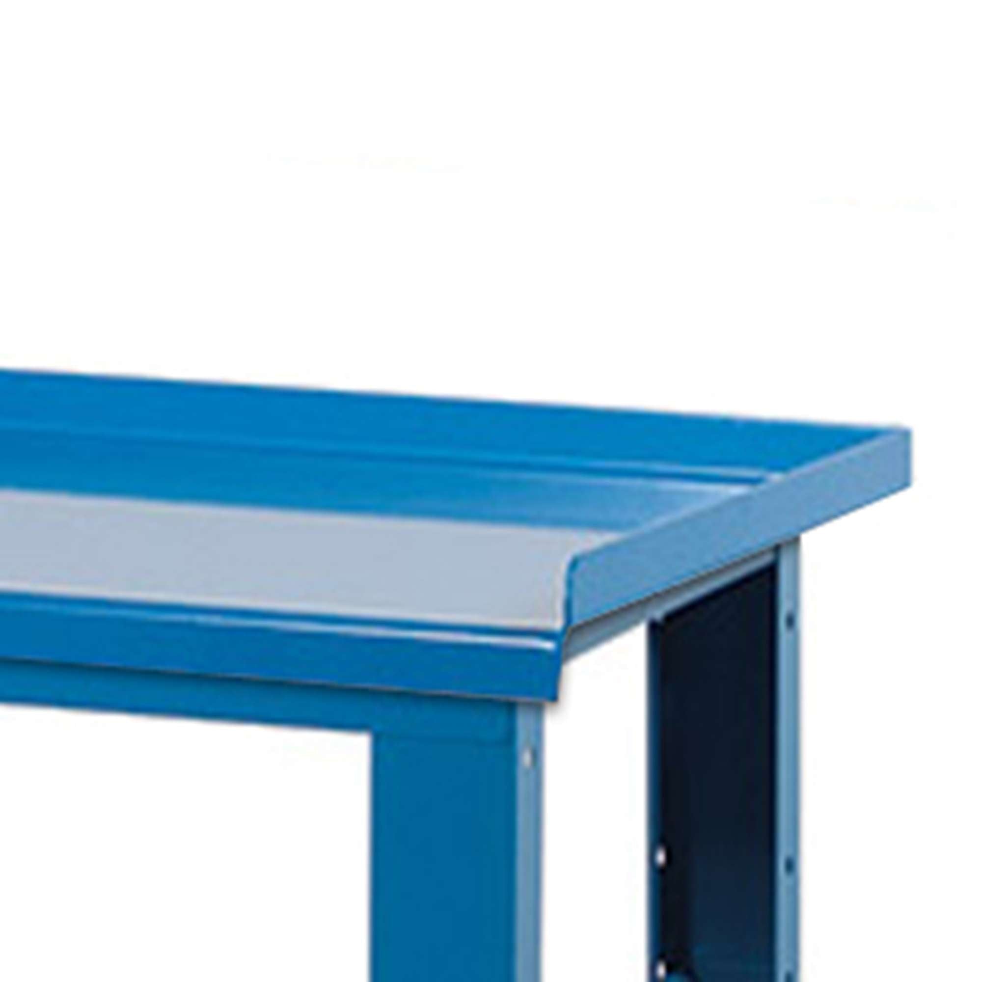 Banco da lavoro per officina 2000 x 750 x 732-1107 H - piano in acciaio - FAMI - WORK UP Blu