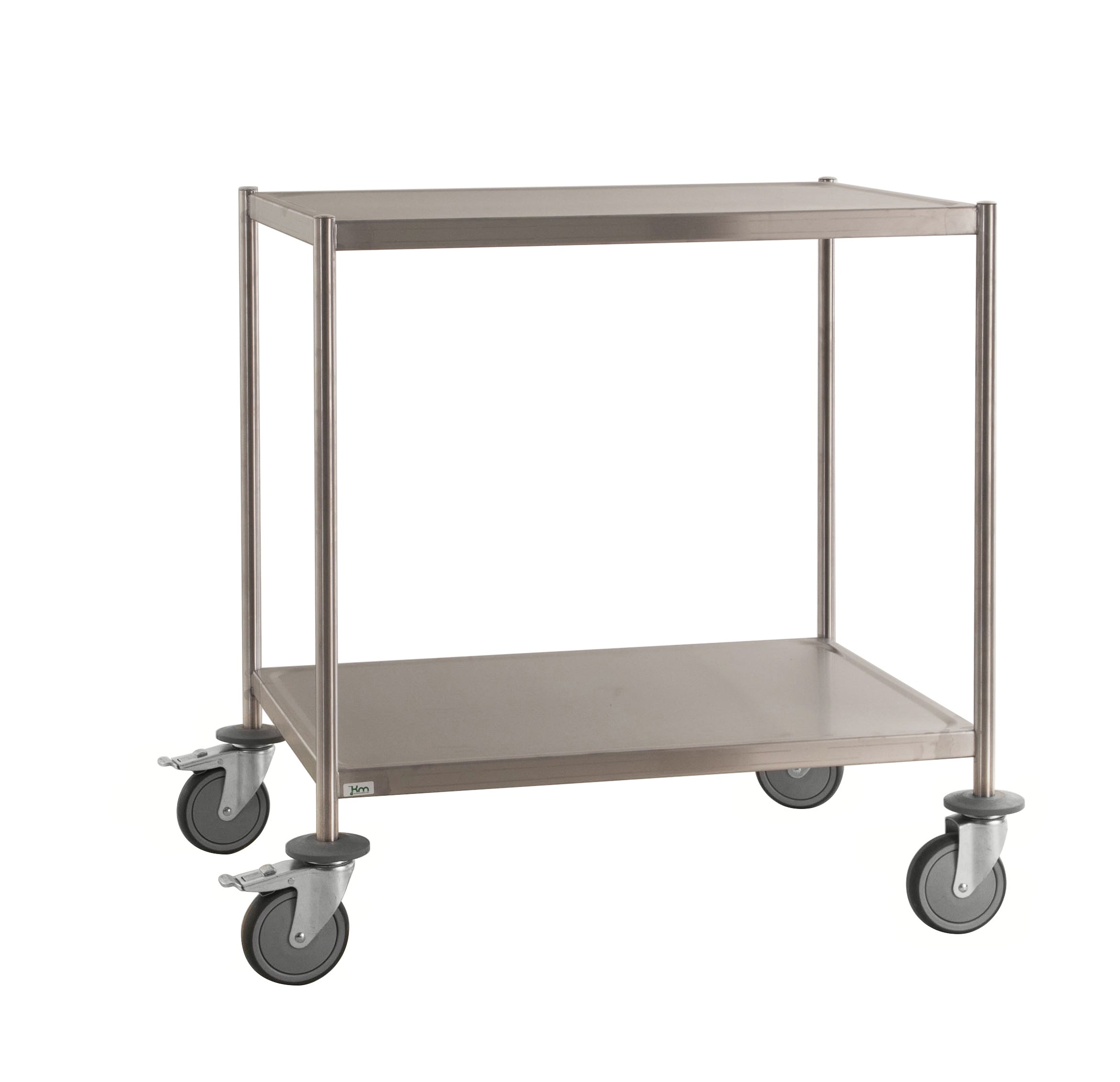 Carrello in acciaio inox con freno 650 x 440 x 1010 - Kongamek KM60367MRU