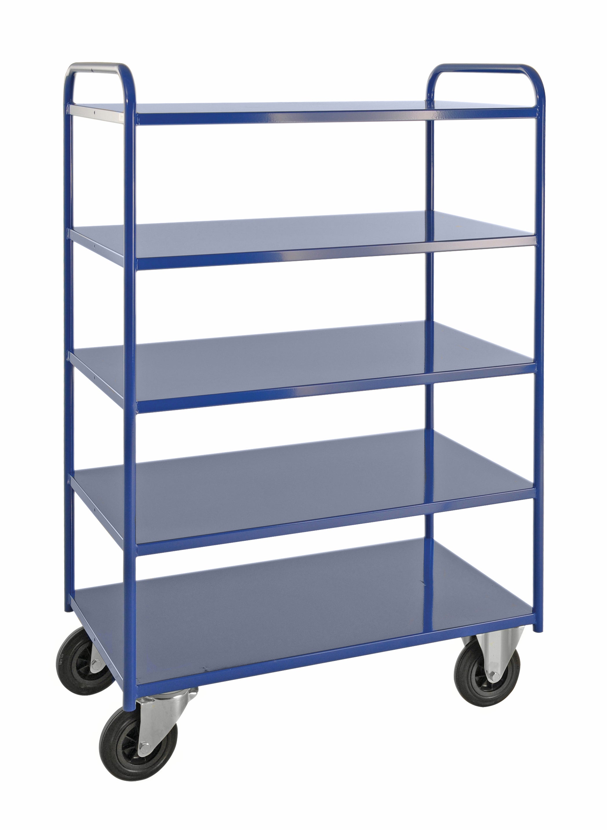 Carrello robusto in lamiera 5 ripiani Blu KM4145-B Kongamek