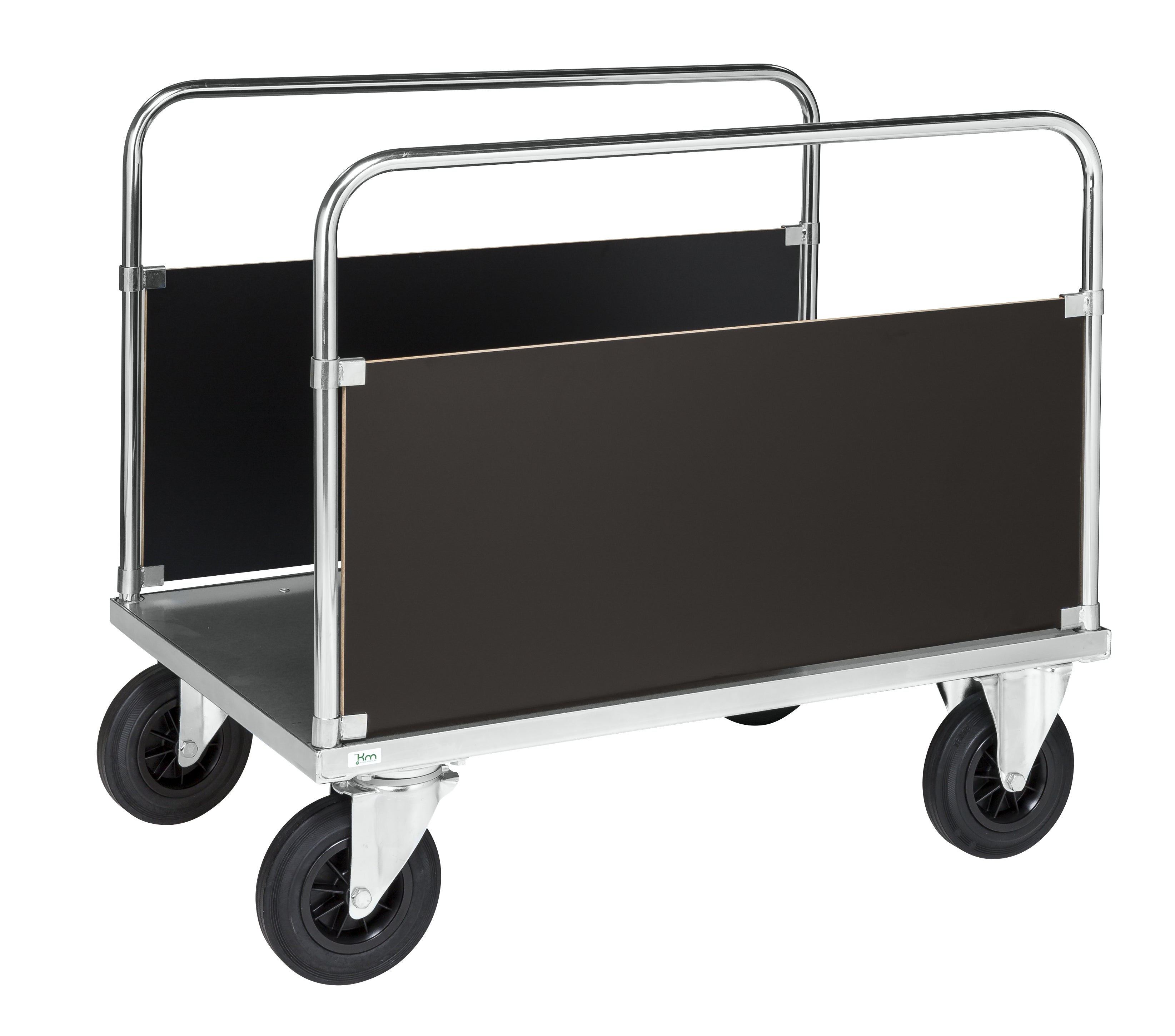 Carrello a piattaforma smart con sponde e freno 1000 x 700 x 900 KM636-2B