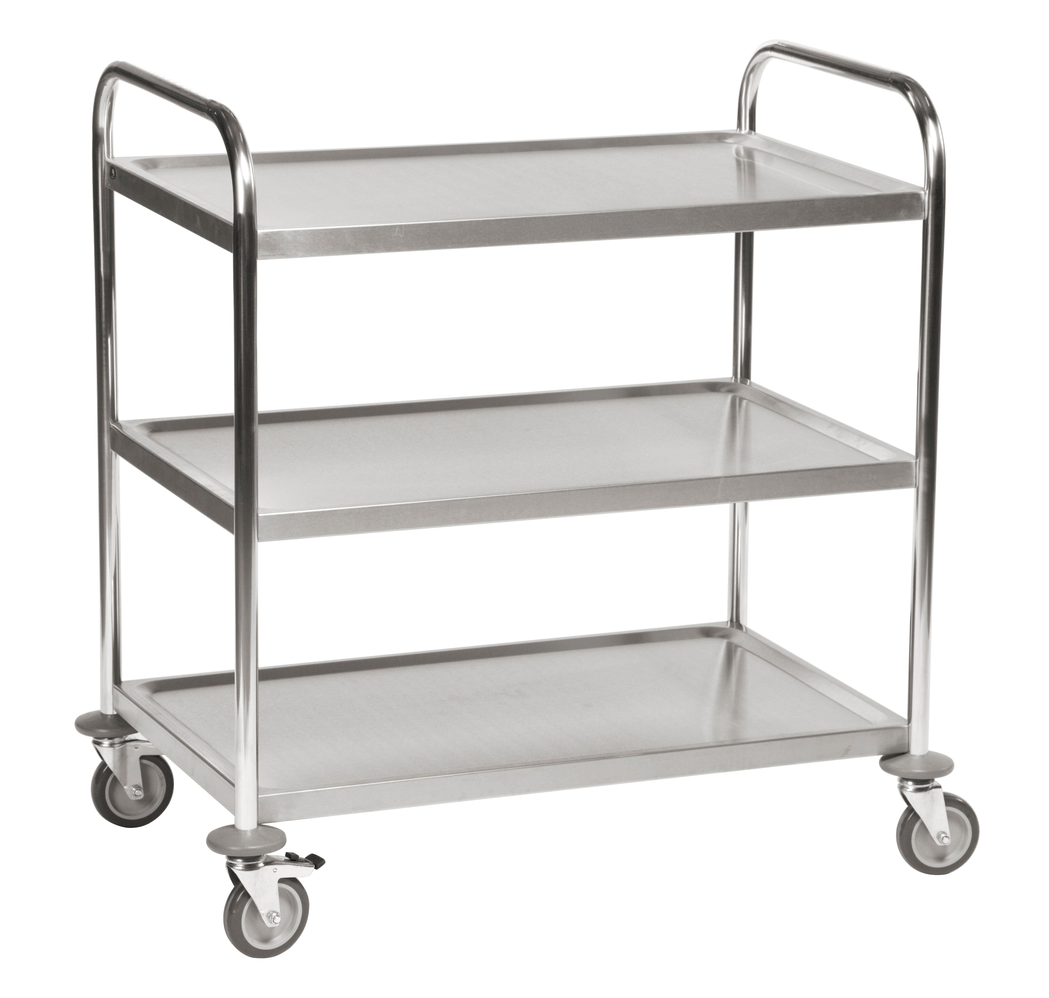 Carrello in acciaio inox con freno 910x590x940 Kongamek KM60355