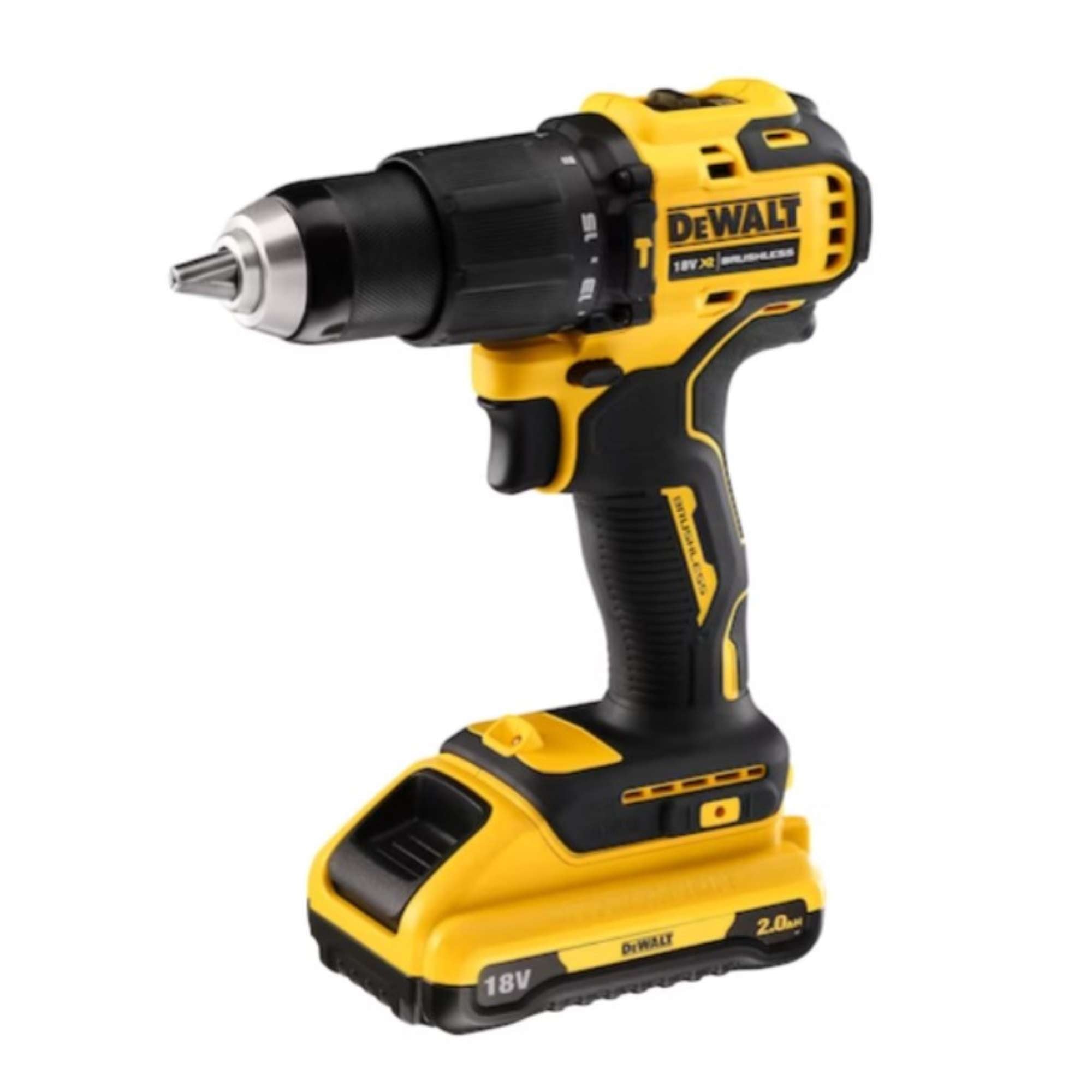 Trapano avvitatore compatto con percussione 18V XR + 2 Batterie 2.0Ah - Dewalt DCD709D2T-QW