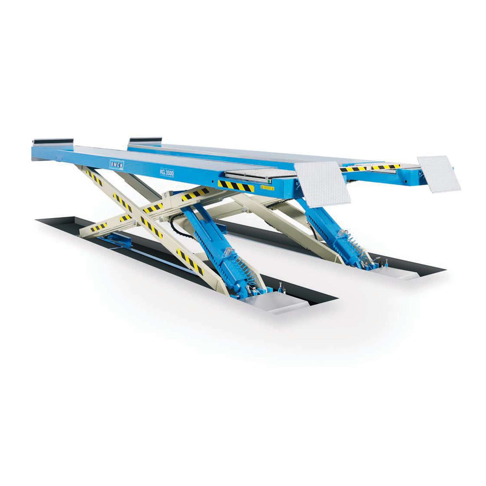 Sollevatore elettroidraulico a forbice portata 5000 kg a scomparsa con lift table OMCN
