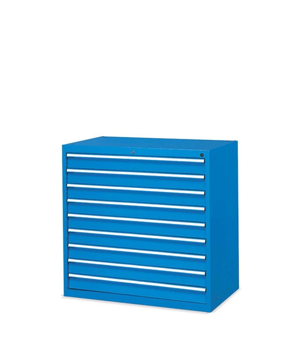 Armadio con 9 cassetti per officina industriale 1023 X 600 X 1000 H - estrazione totale - FAMI FDL10905604 - Blu