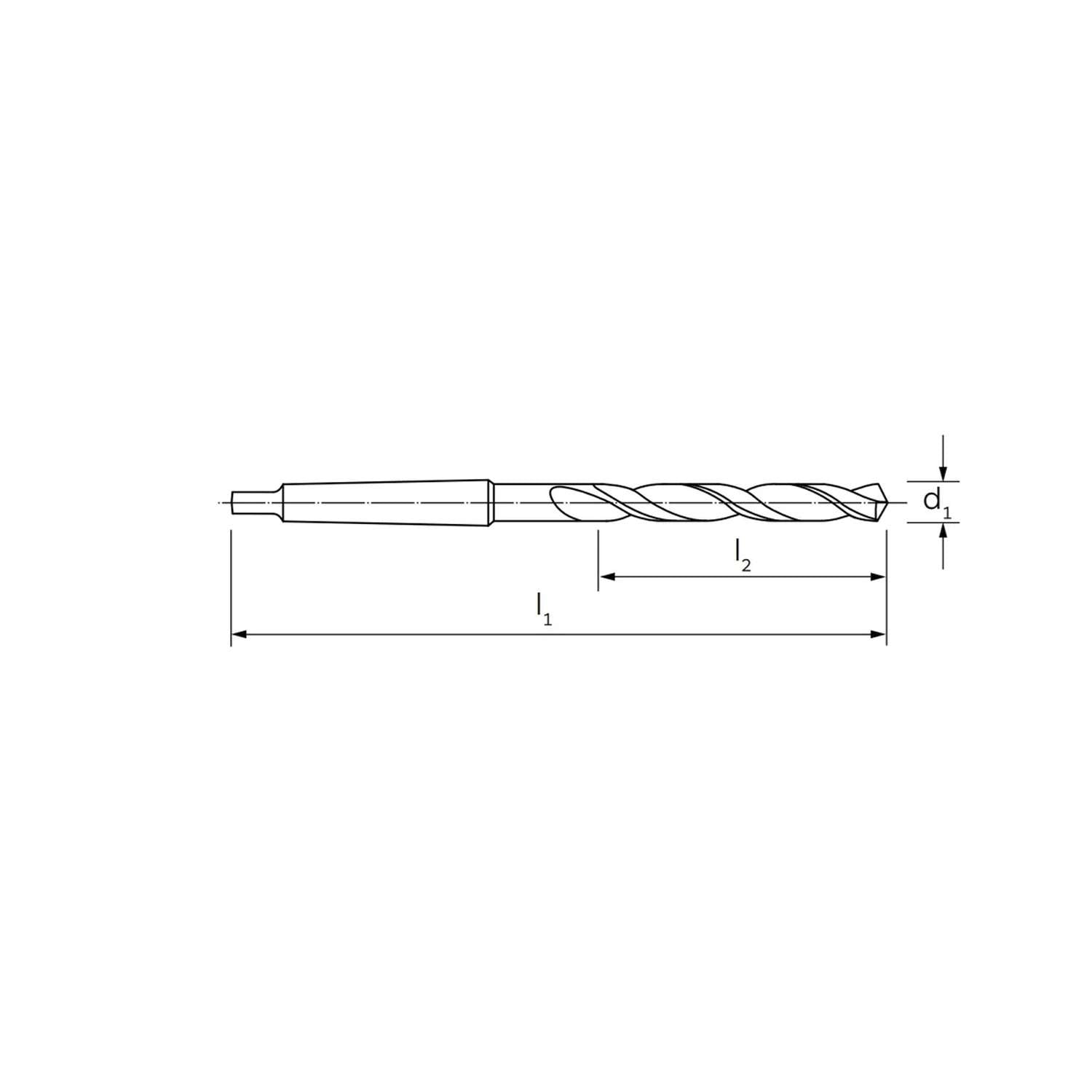 Punta conica per applicazioni generiche tipo N in HSS DIN 345  (21-41) - ILIX