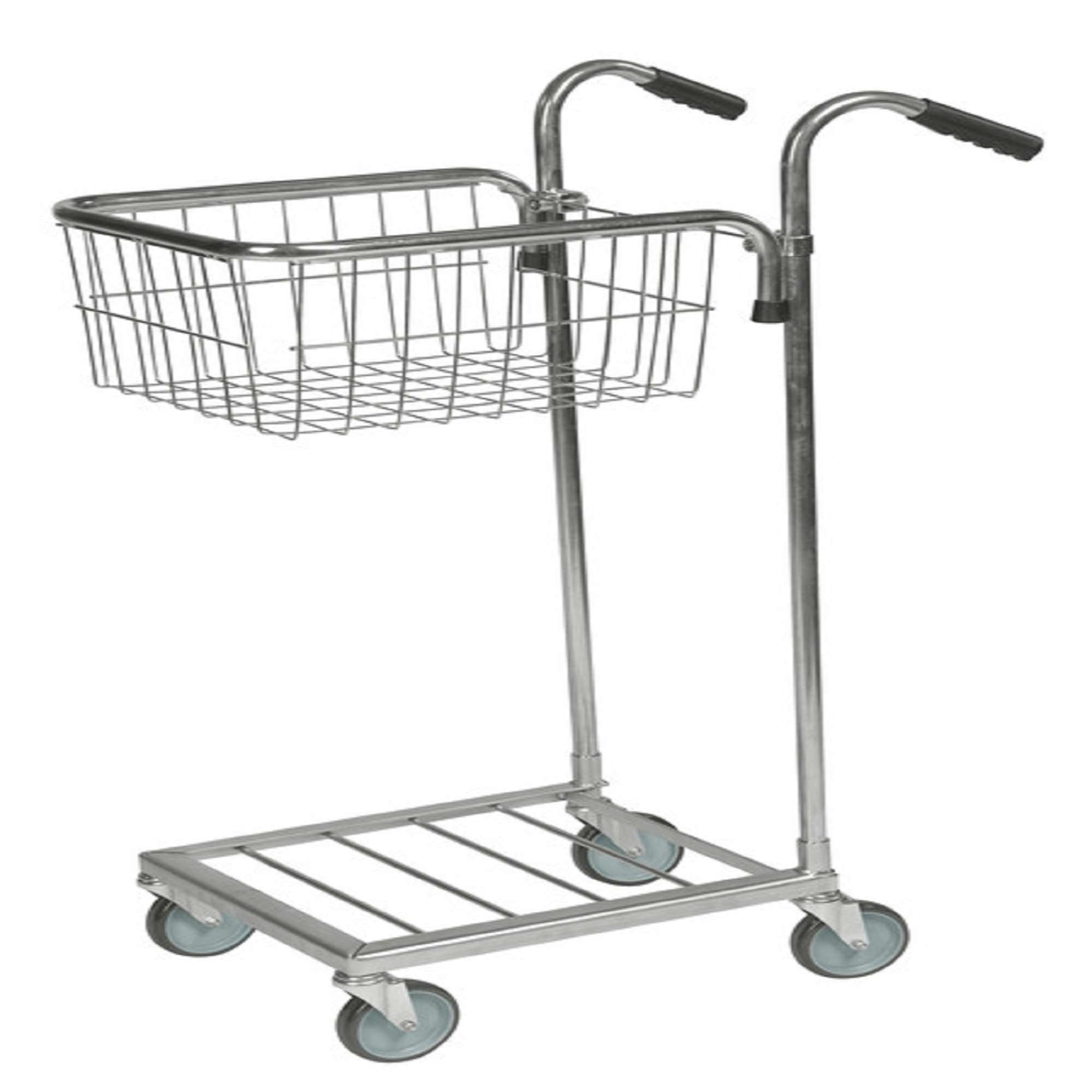 Mini carrello, cestello regolabile Elettro galvanizzato/Bianco Kongamek KM153-T