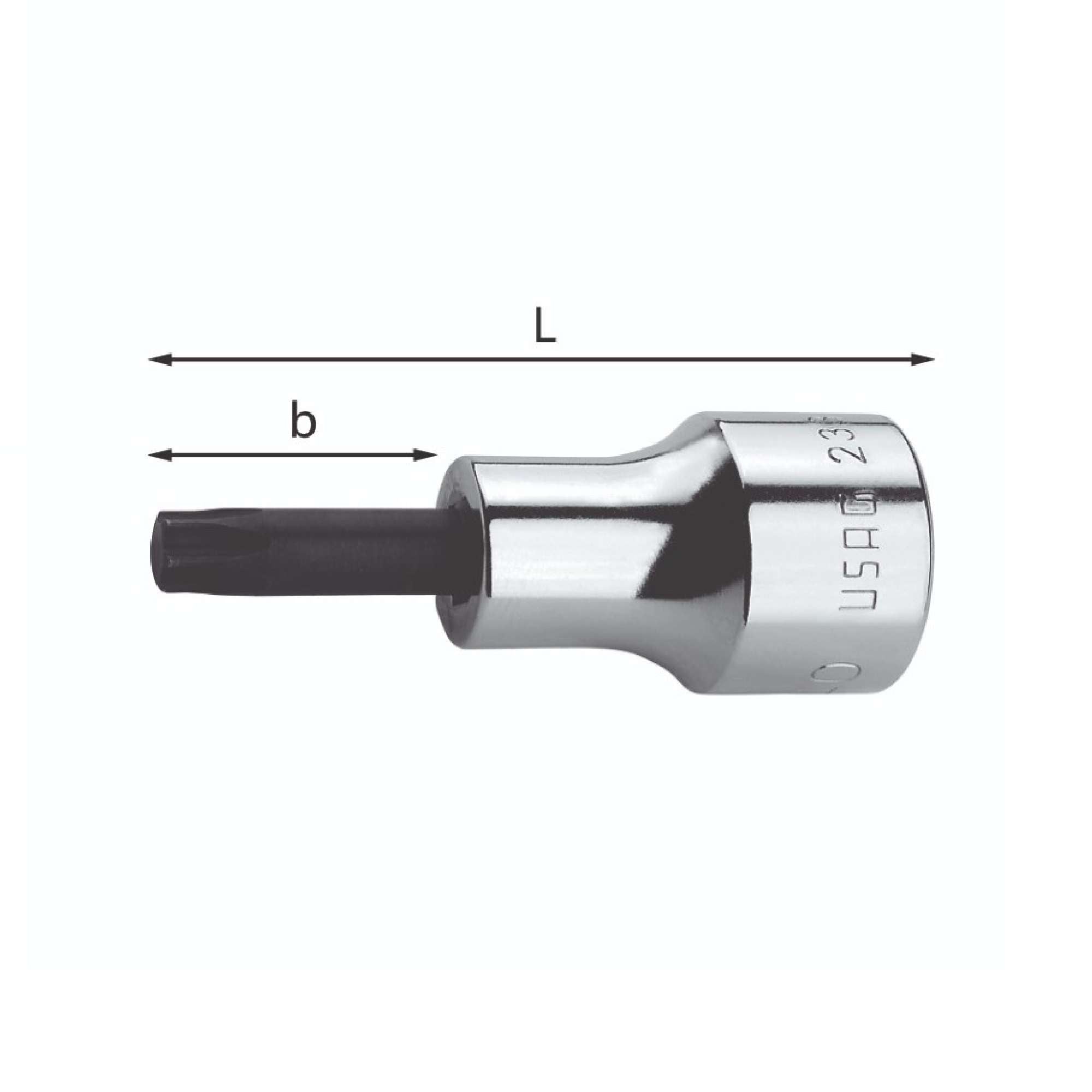 Chiave a bussola per viti con impronta Torx - Usag 233 1/2 NTX