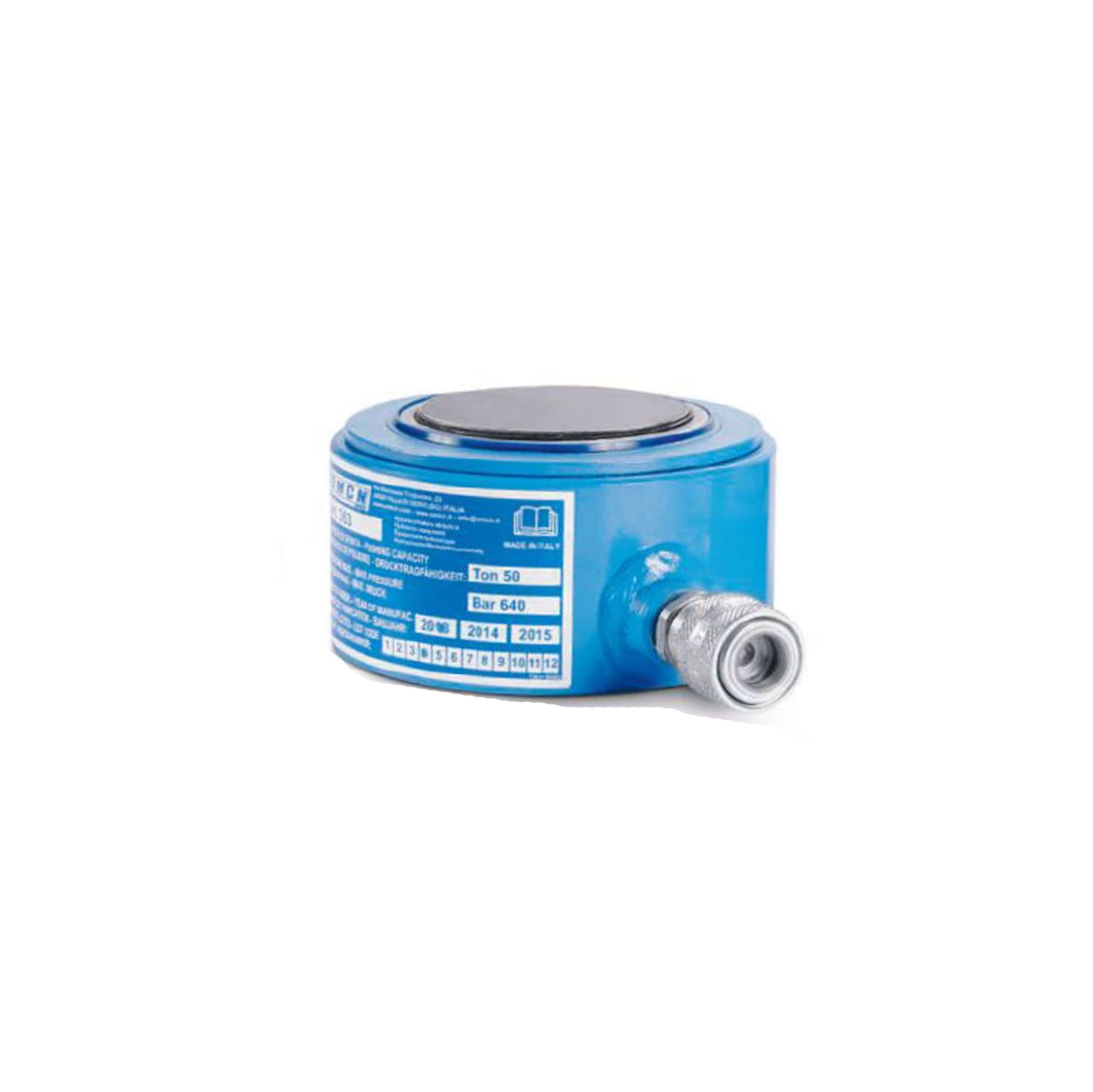 Cilindro idraulico a semplice effetto 10 ton, ritorno a molla H.76mm OMCN 360/M
