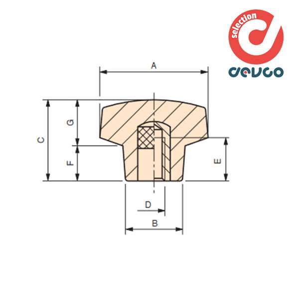 Volantino a 6 lobi VB/30 m6 - Gamm - 6113025