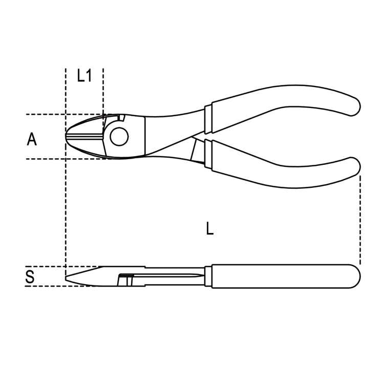 Tronchesi a grande effetto a taglienti diagonali, cromate - Beta 1084BM