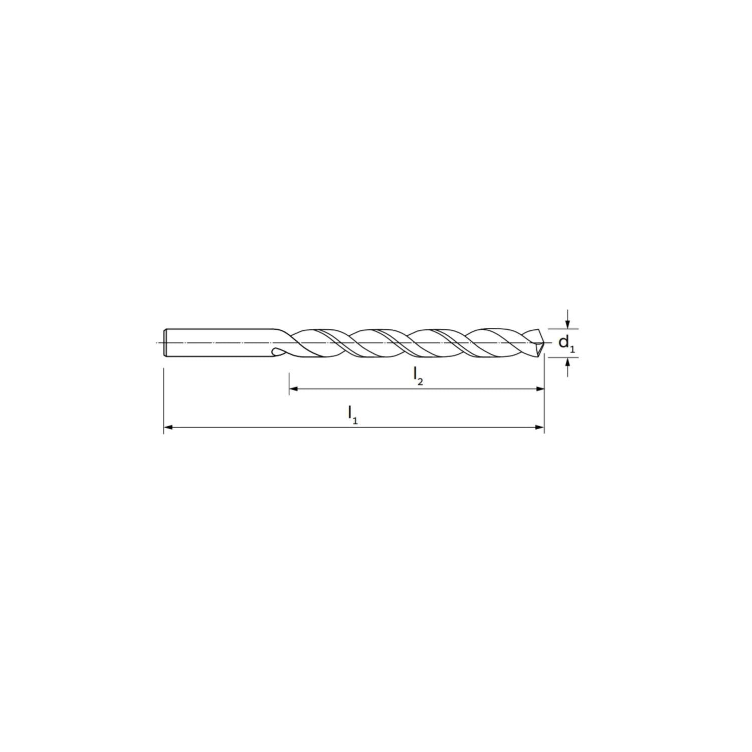 Punta cilindrica specifica forature profonde DIN 340 tipo STL  (4,1 - 7) - ILIX