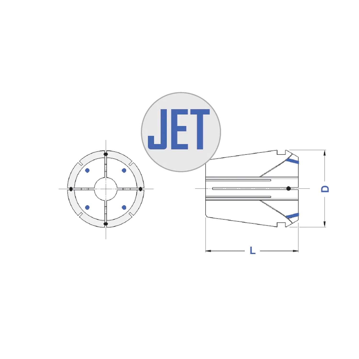 Pinza ER 20 JET con fori di refrigerazione - Gait 0787JE (3,0-9,0)