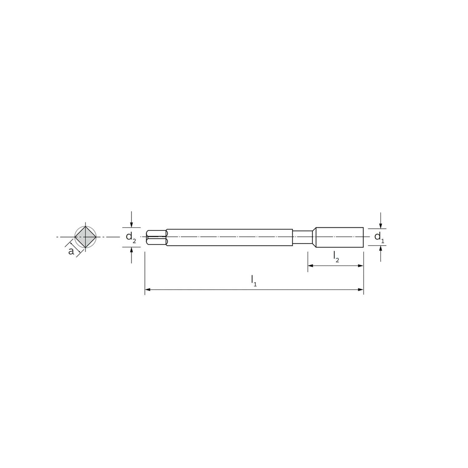 Maschio a macchina specifico per acciaio INOX DIN 376 1/2 - ILIX