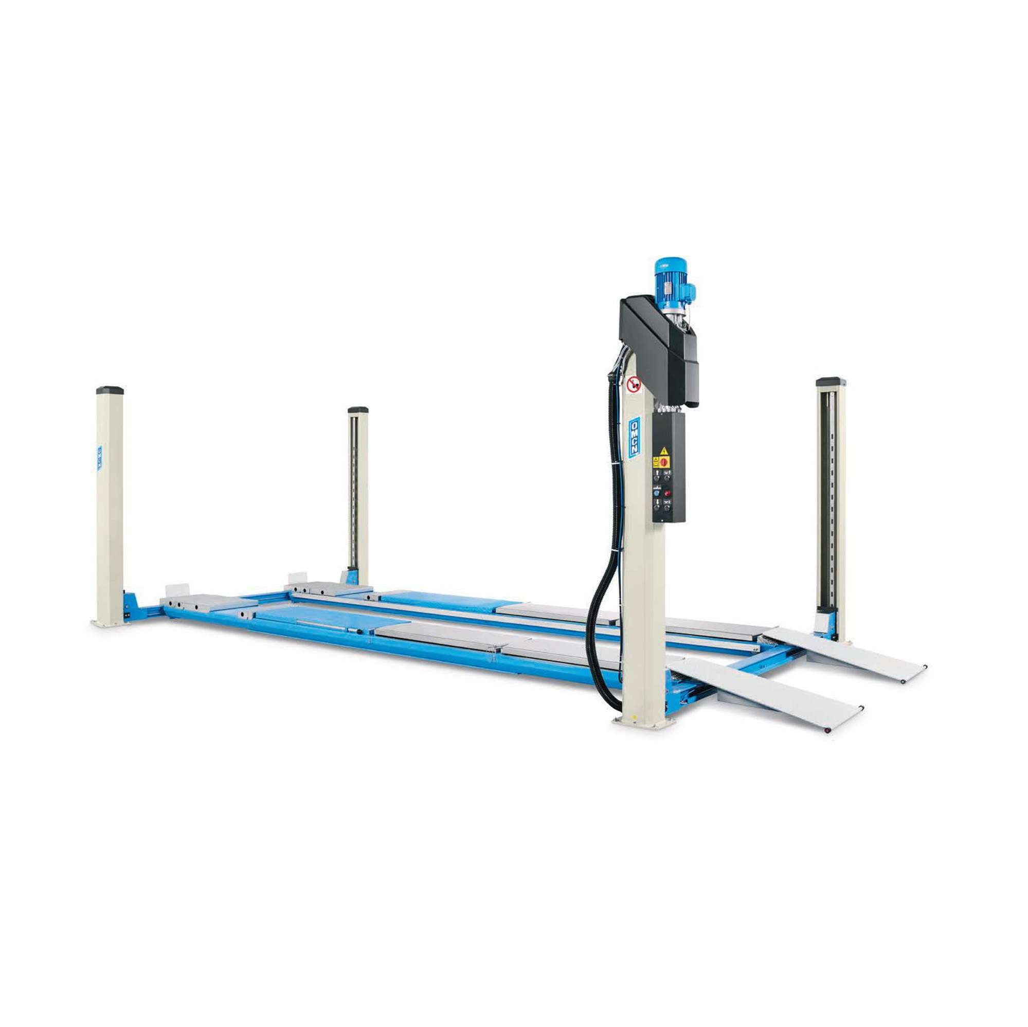 Ponte sollevatore elettroidraulico a 4 colonne portata 4000 kg per pedane piane OMCN