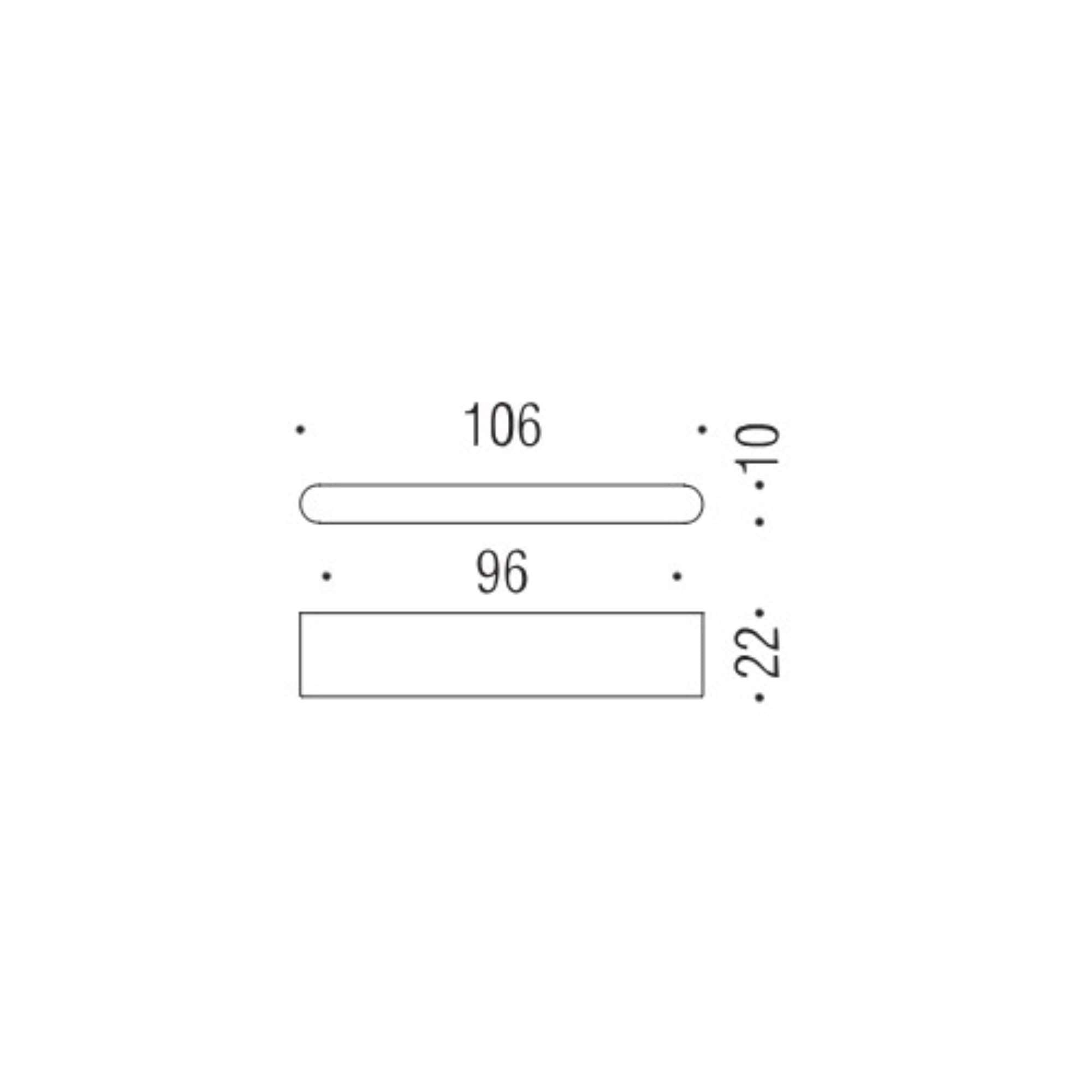 Maniglia f125/d int.96 cm cromosat - Colombo design f125/d-cm