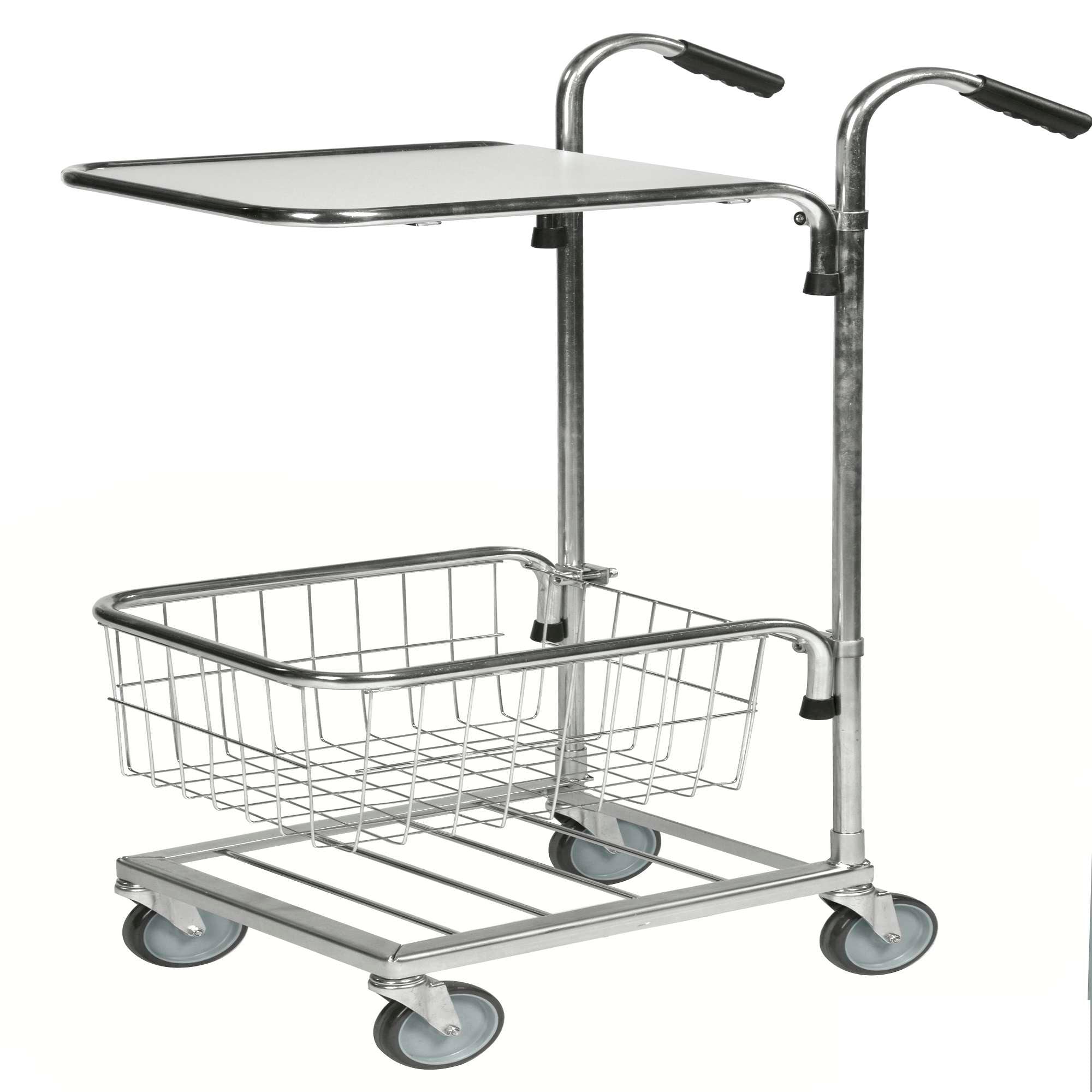 Mini carrello Elettro galvanizzato/Bianco, ripiano regolabile Kongamek KM153-HT