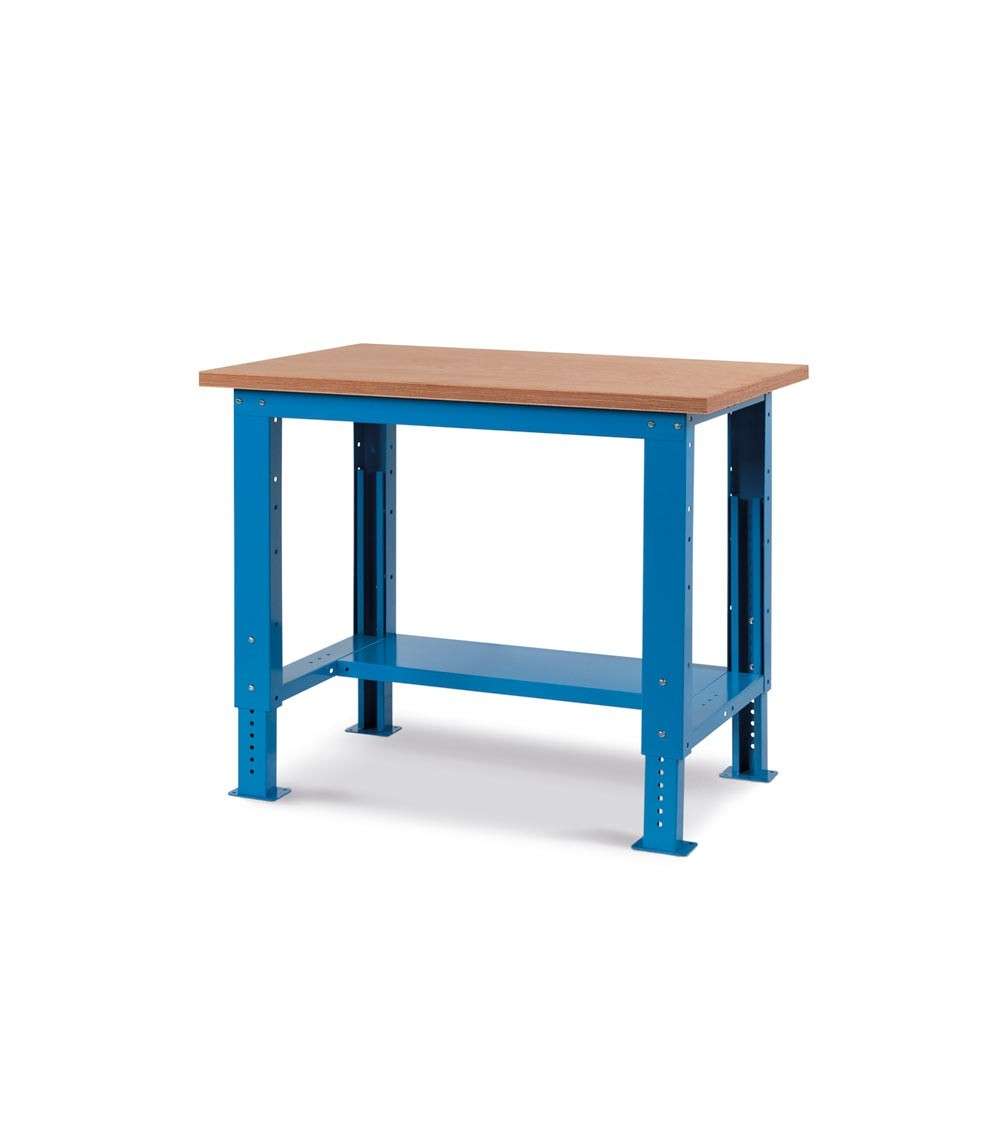 Banco da lavoro per officina 1024 x 750 x 732-1107 H - piano in multiplex - FAMI FBG02S1000R0004 - WORK UP Blu