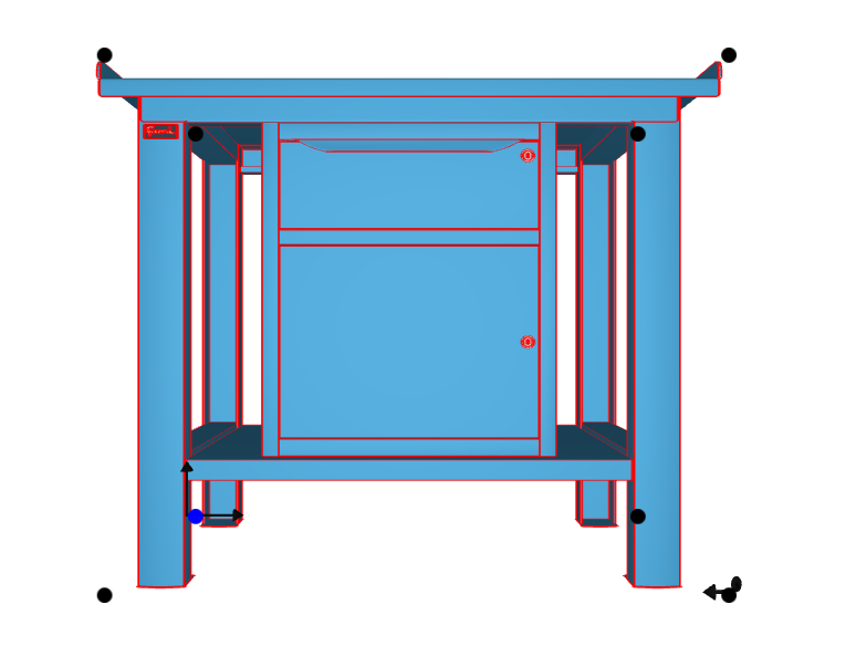 Banco da lavoro per officina piano in acciaio 1507 x 705 x 855 H - armadio 1 cassetto 1 porta - FAMI - Blu