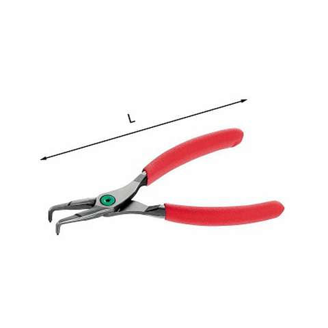 Pinze a becchi L. 265mm piegati a 90 per anelli elastici 85-200mm - Usag 127 PN