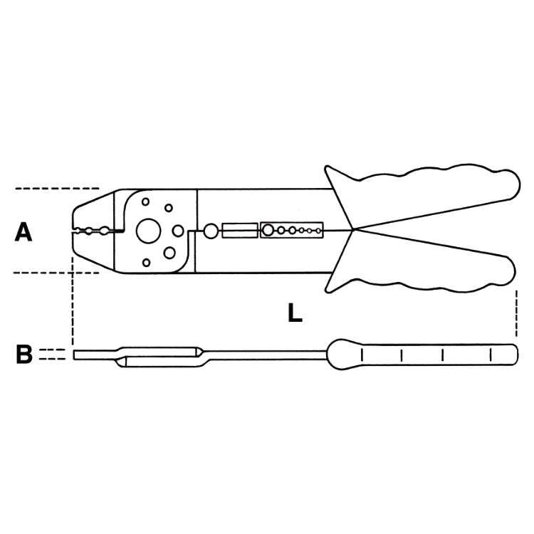 Pinza per capicorda preisolati modello leggero - Beta 1602