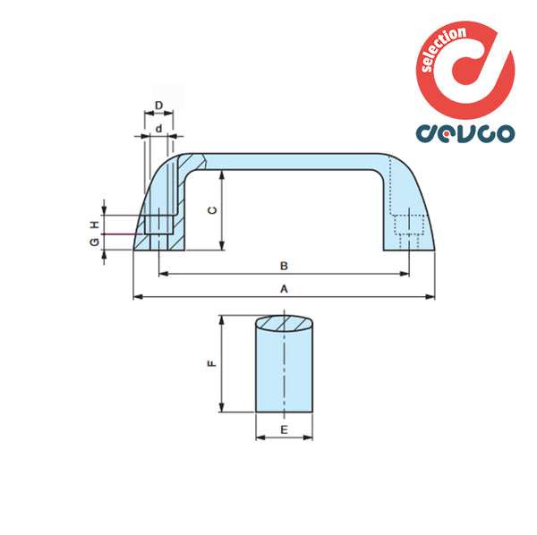 Maniglia MF/93,5 d6 - Gamm - 6333150