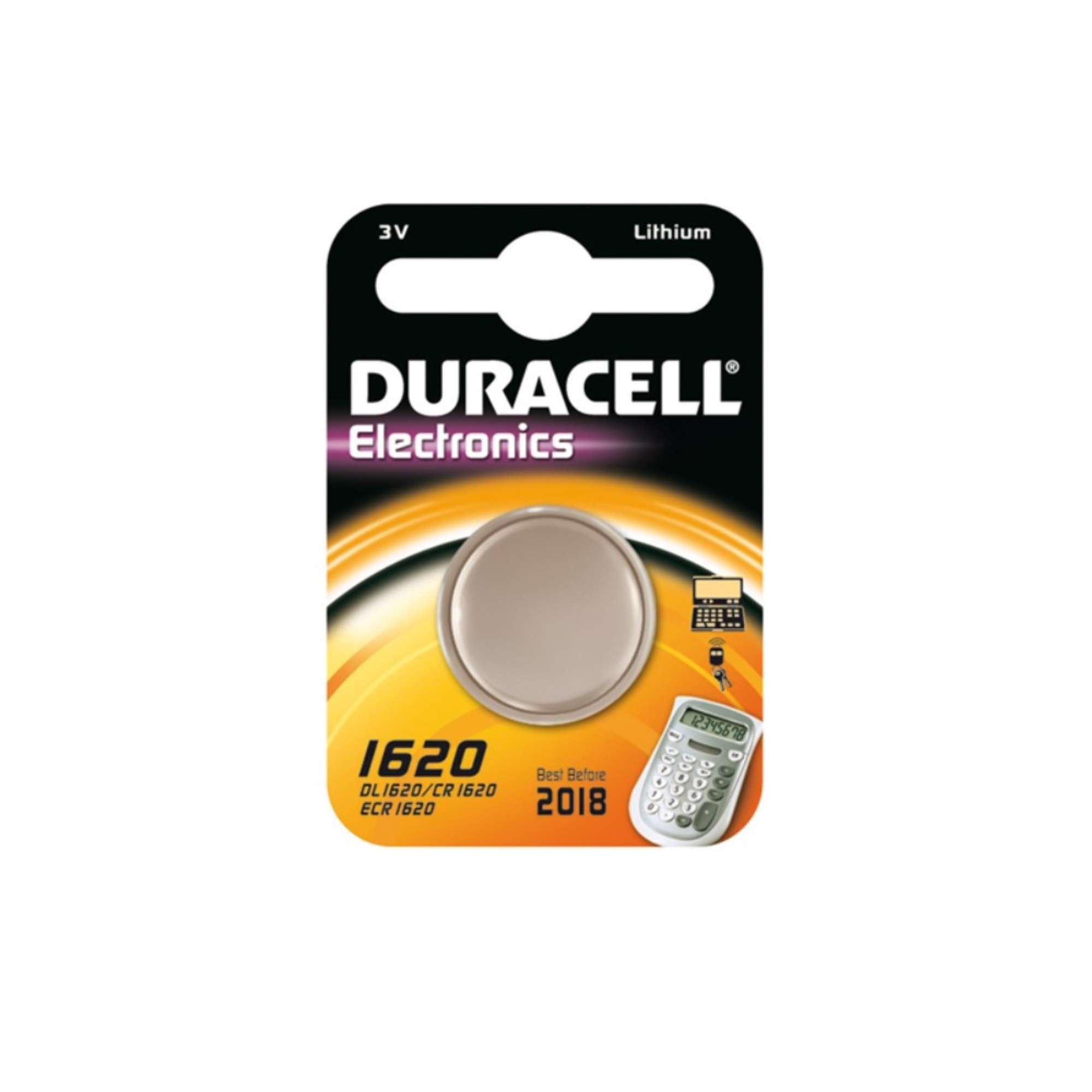 Pila a bottone al litio 3V - DURACELL CR1620 DU27