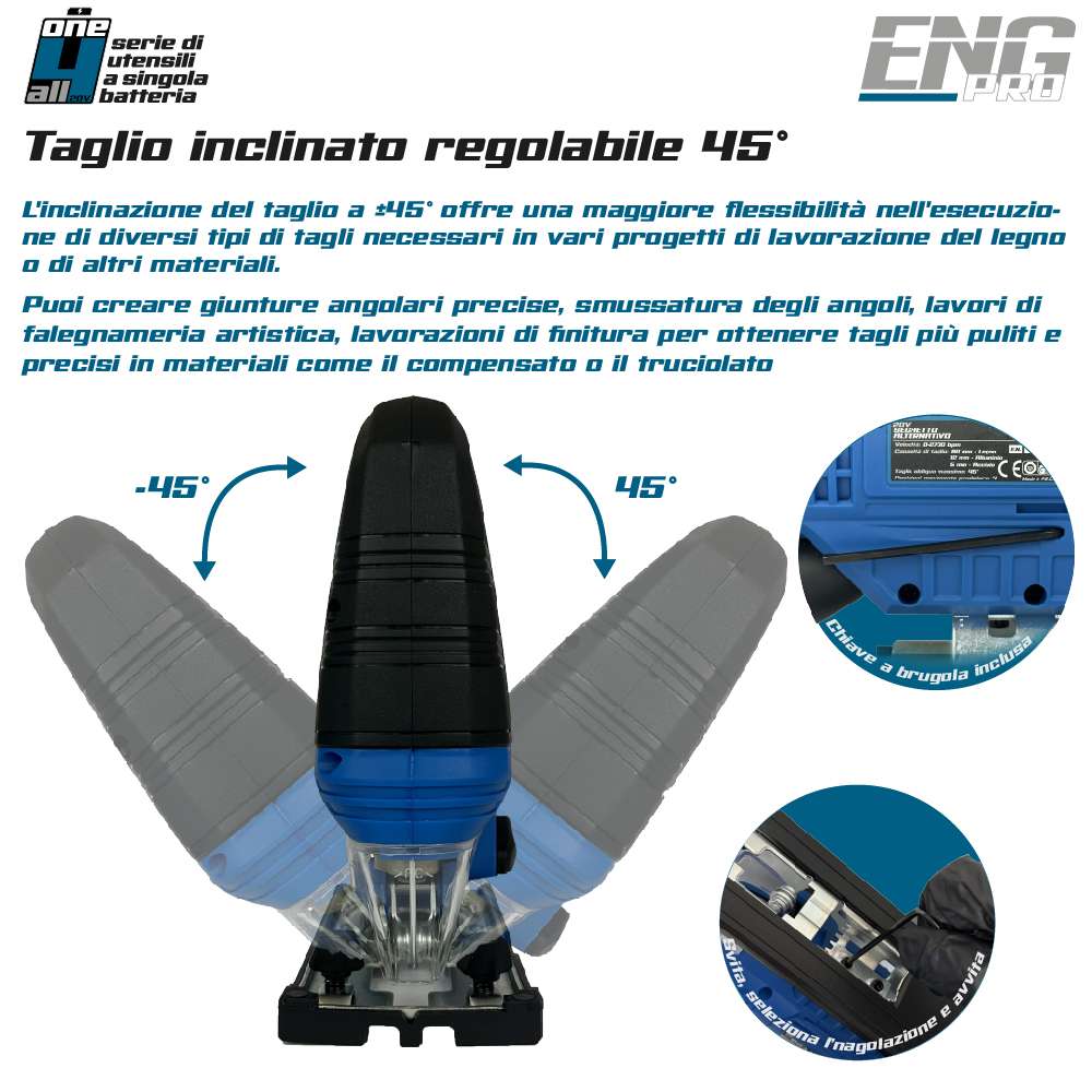 Seghetto Alternativo - Linea professionale ONE4ALL 20V - ENGPRO 1B20-SGAL