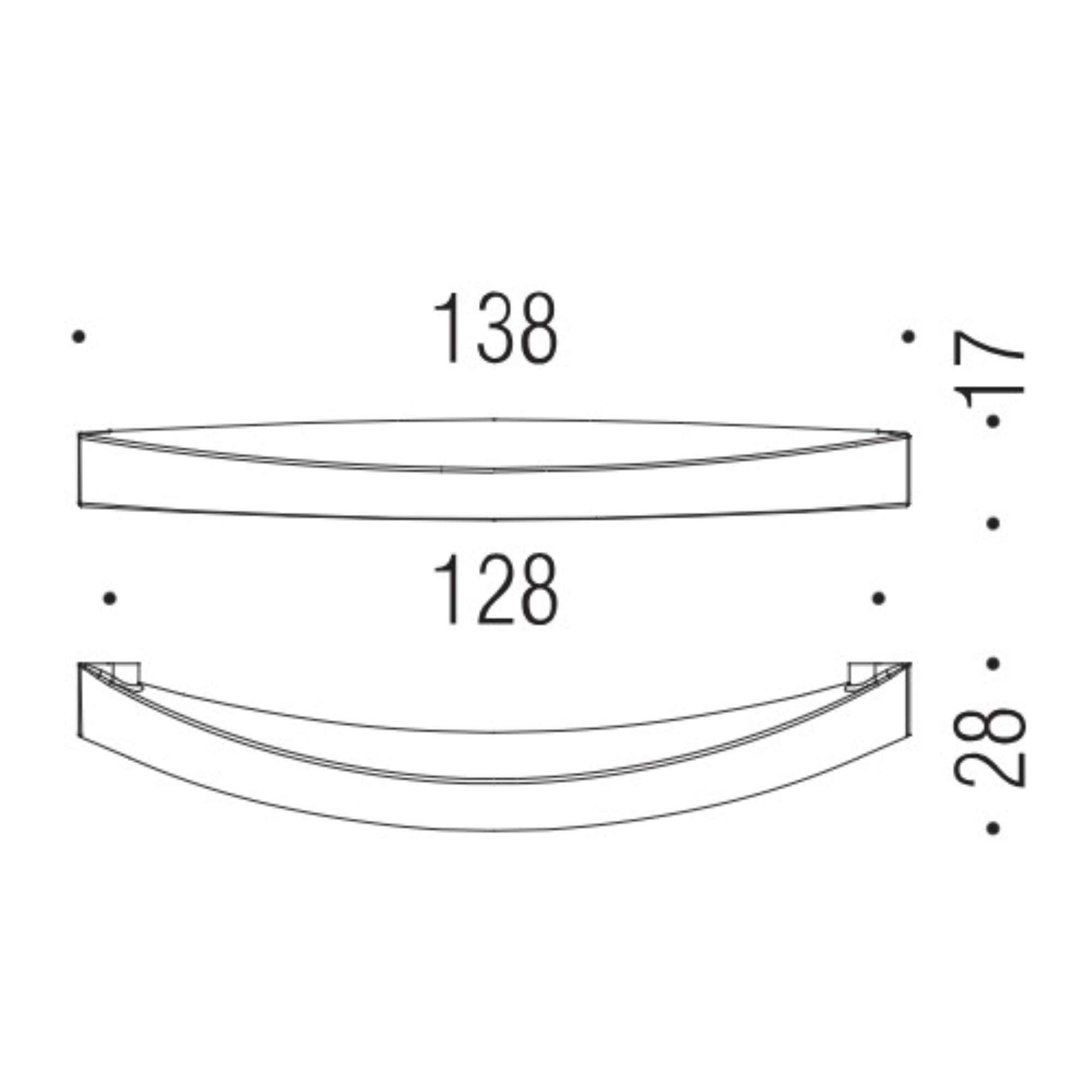 Manigliaf107/e int.128 cr cromo - f107/e-cr