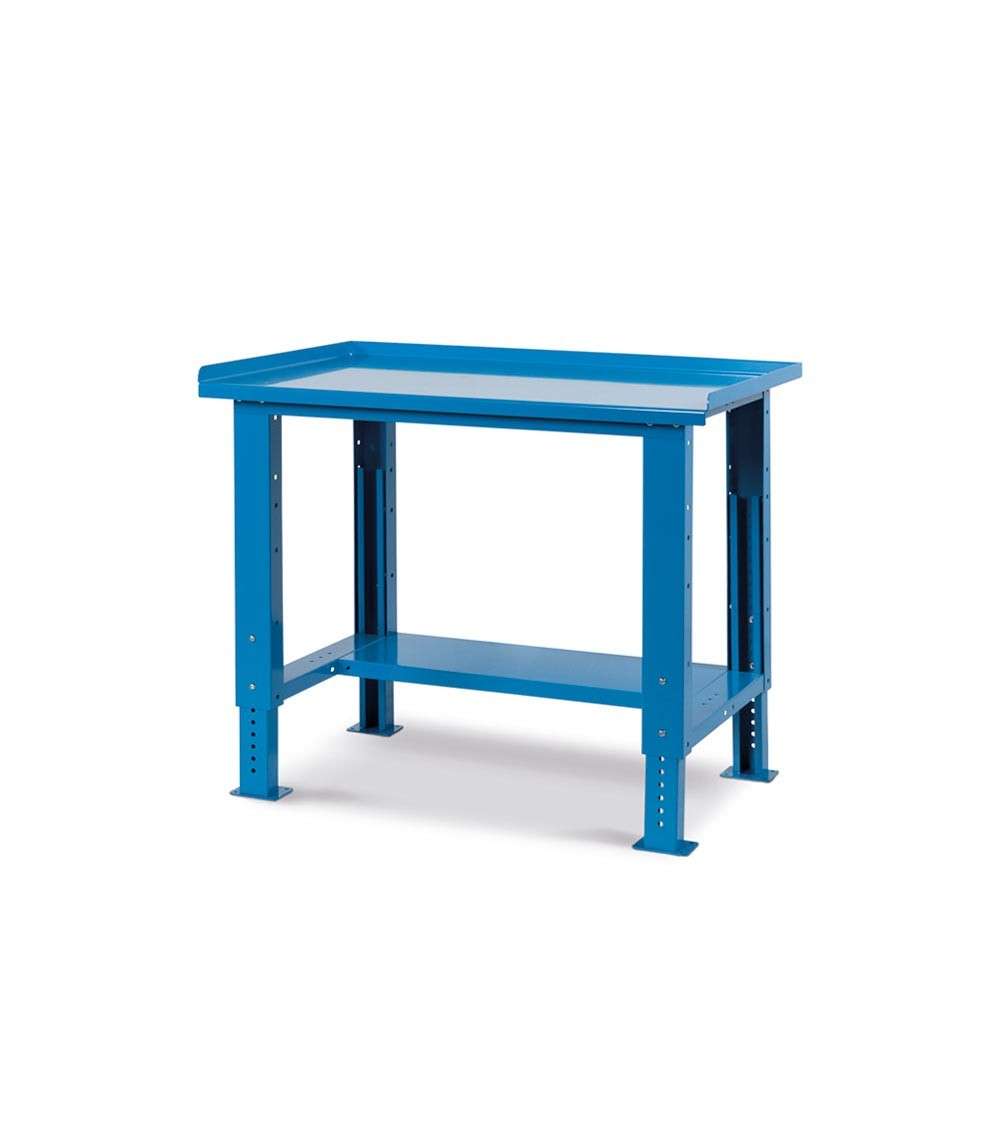 Banco da lavoro per officina 1024 x 750 x 732-1107 H - piano in acciaio- FAMI - WORK UP Blu