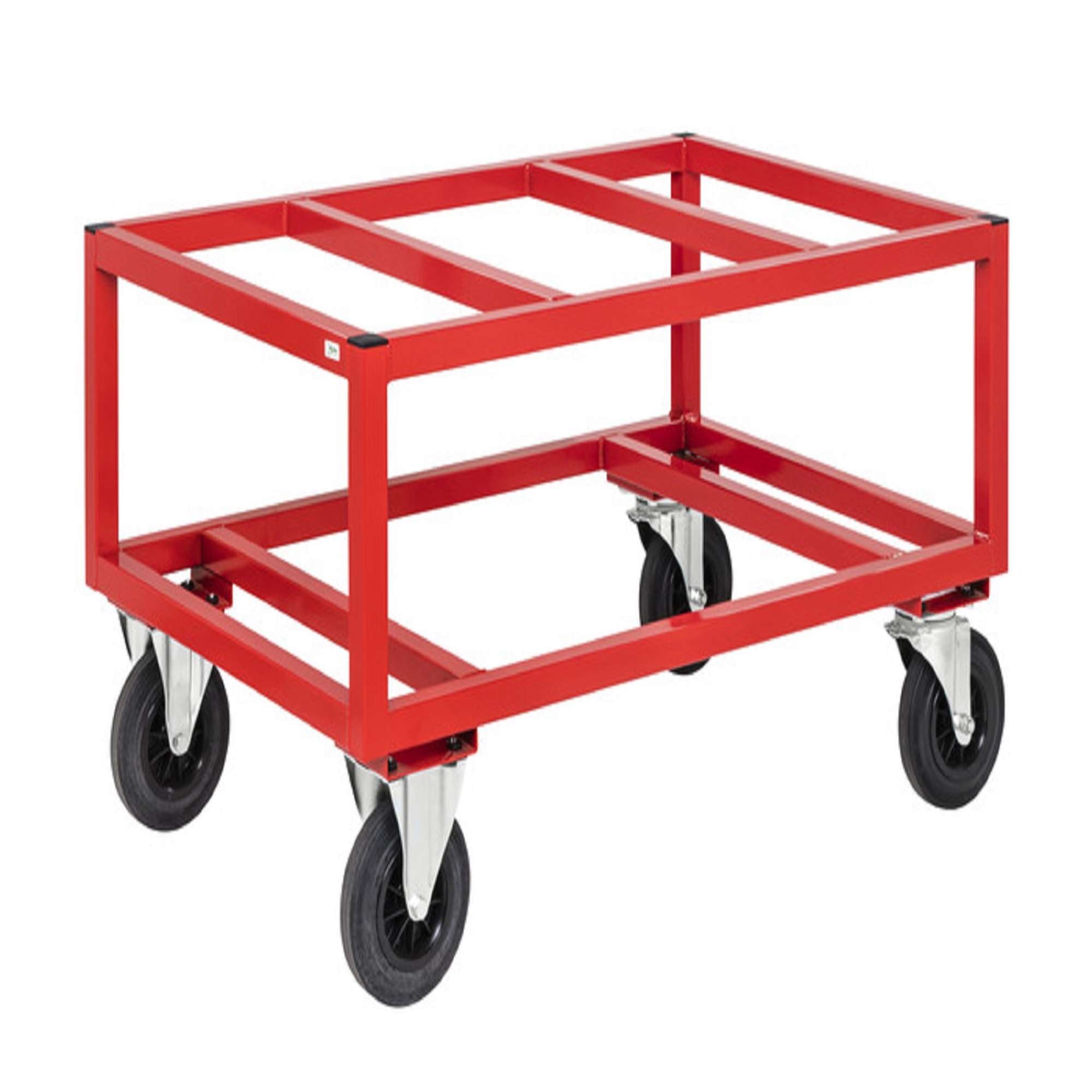 Carrello porta pallet H. regolabile Rosso 1200x1000x650mm - Kongamek KM222-FIN-R