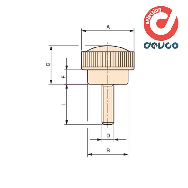 Volantino zigrinato VPZ/22 m6x10 pz.2 - Gamm - 6127020