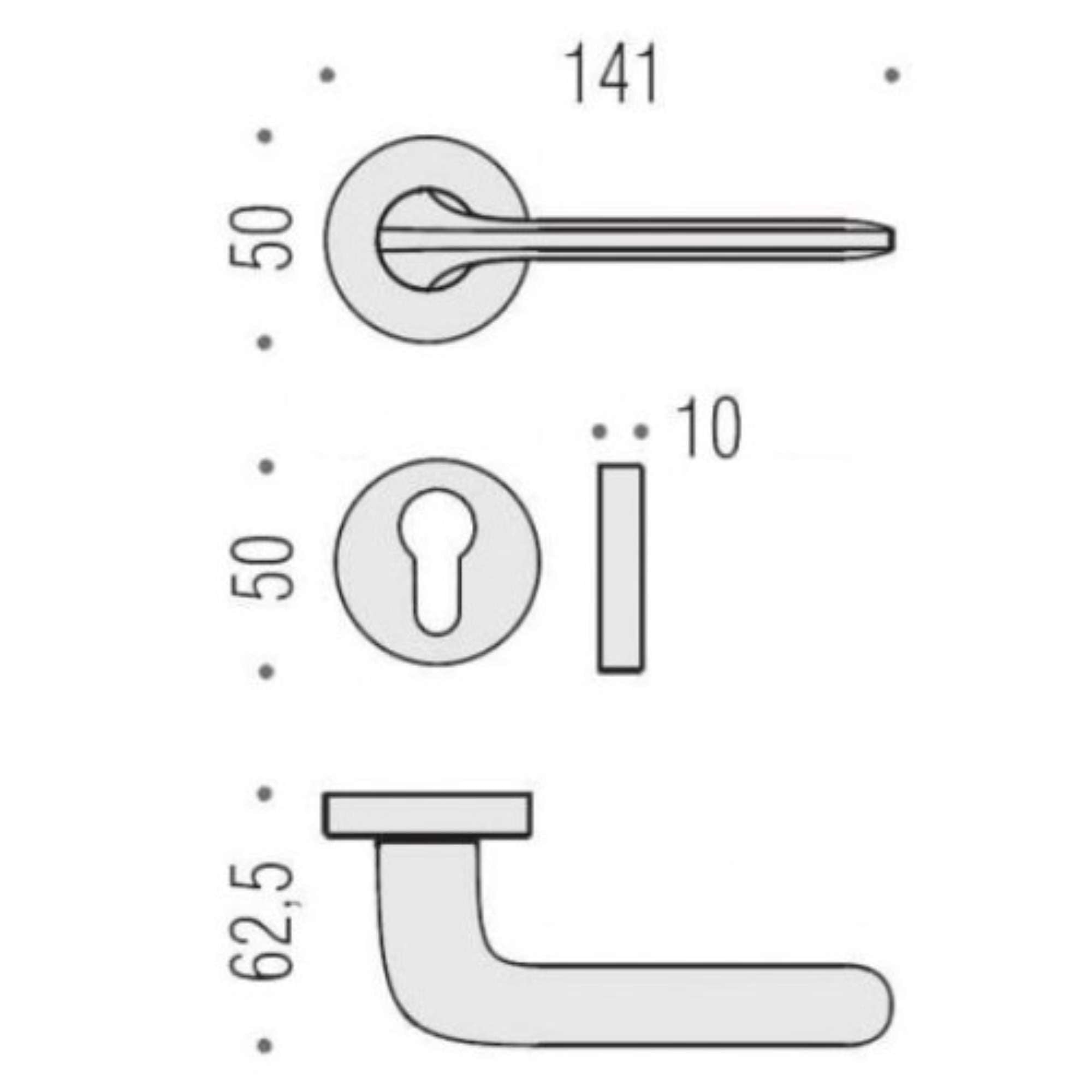 Maniglia ROBOQUATTRO ID41RSMYOVALE YALE - ID41RSMY-CM