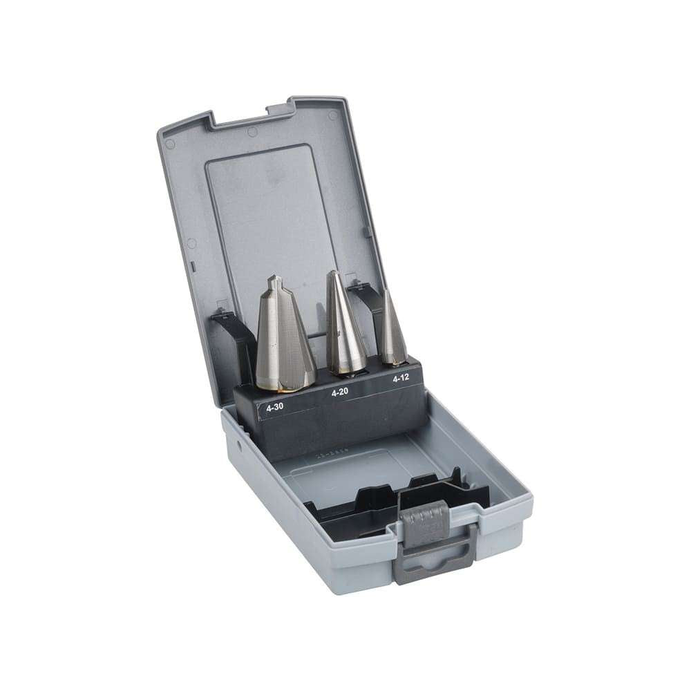 Set 3 frese coniche in acciaio HSS per lamiere in acciaio - FasanoTools